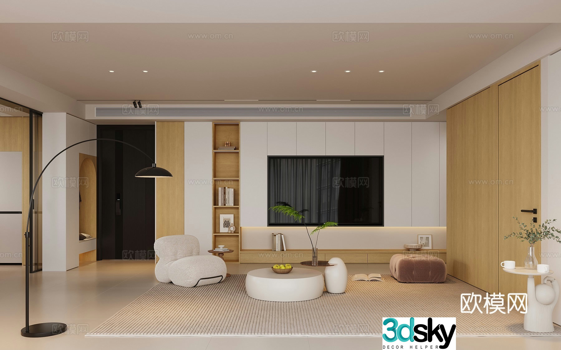 Modern guest restaurant 3d model