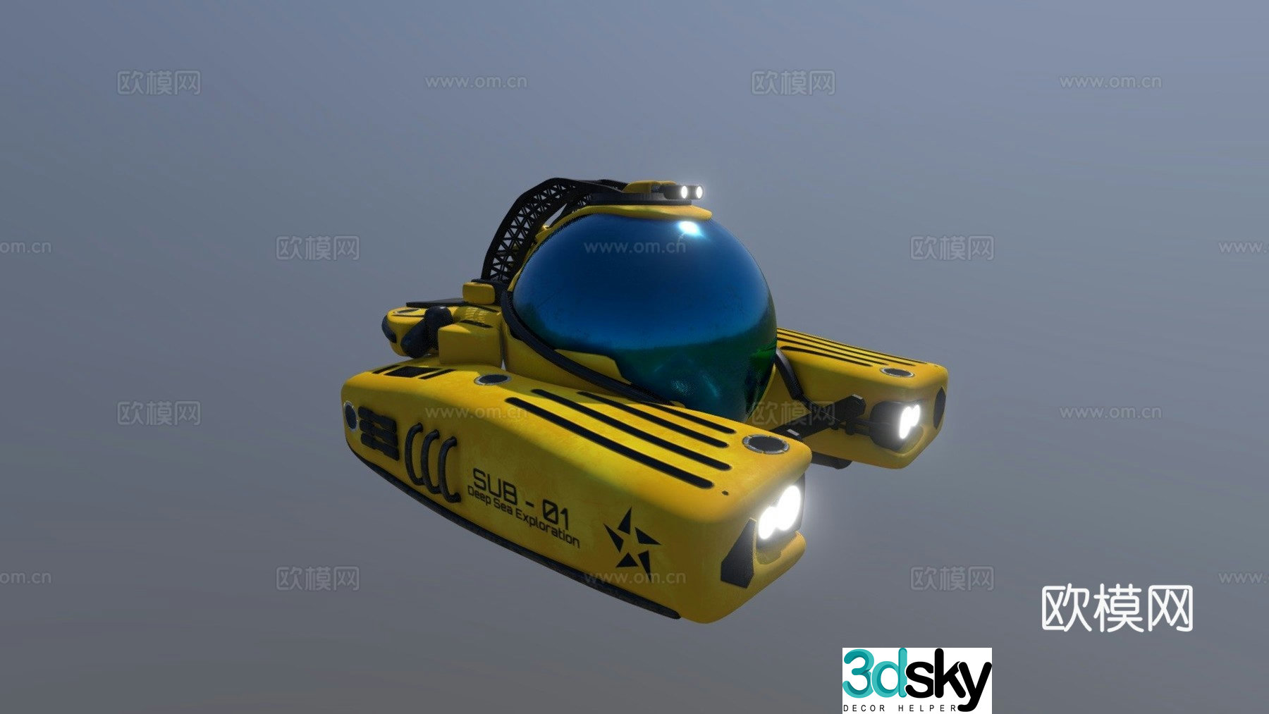 Submarine Submersible 3D Model