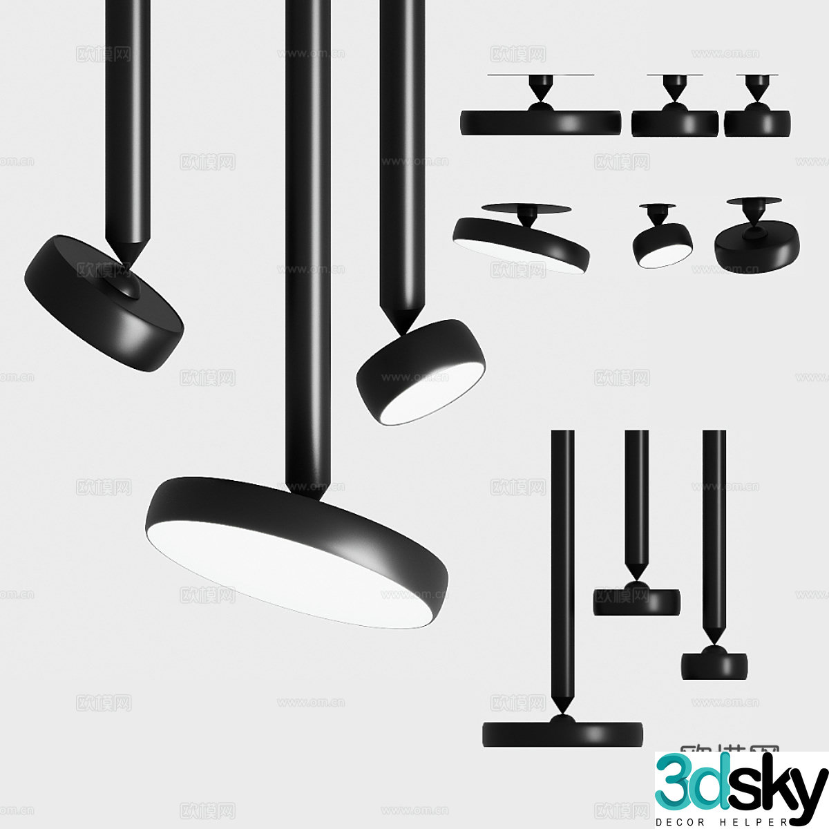 Modern chandelier 3d model