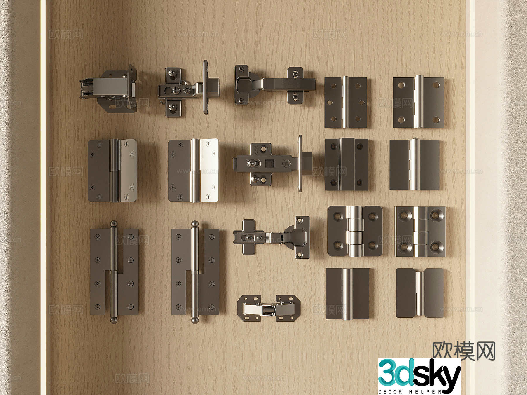 Hardware components hinge hinge cabinet door hinge 3d model