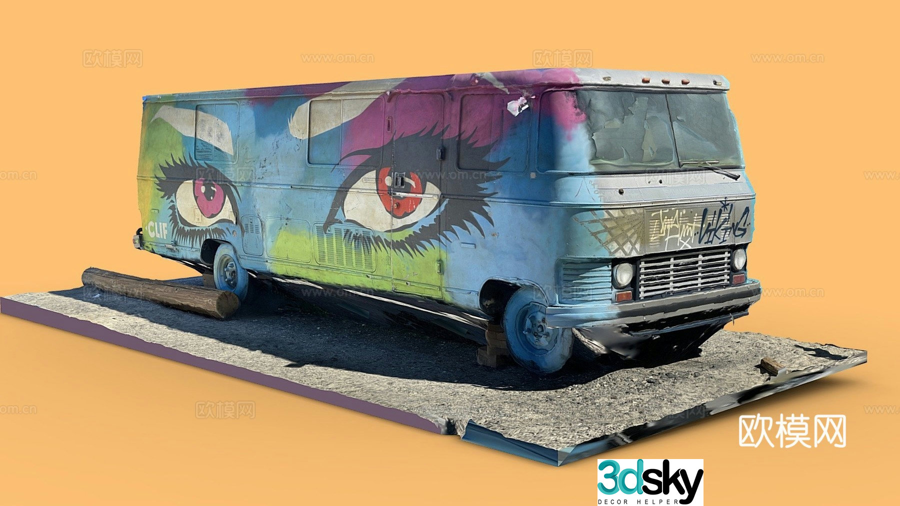 street car bus 3d model