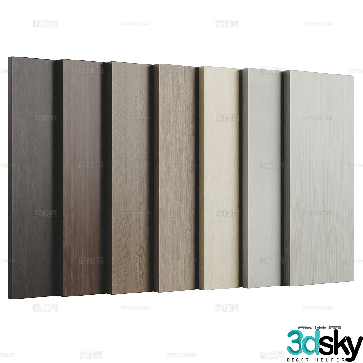 Wainscoting decorative panel wall decorative panel 3d model