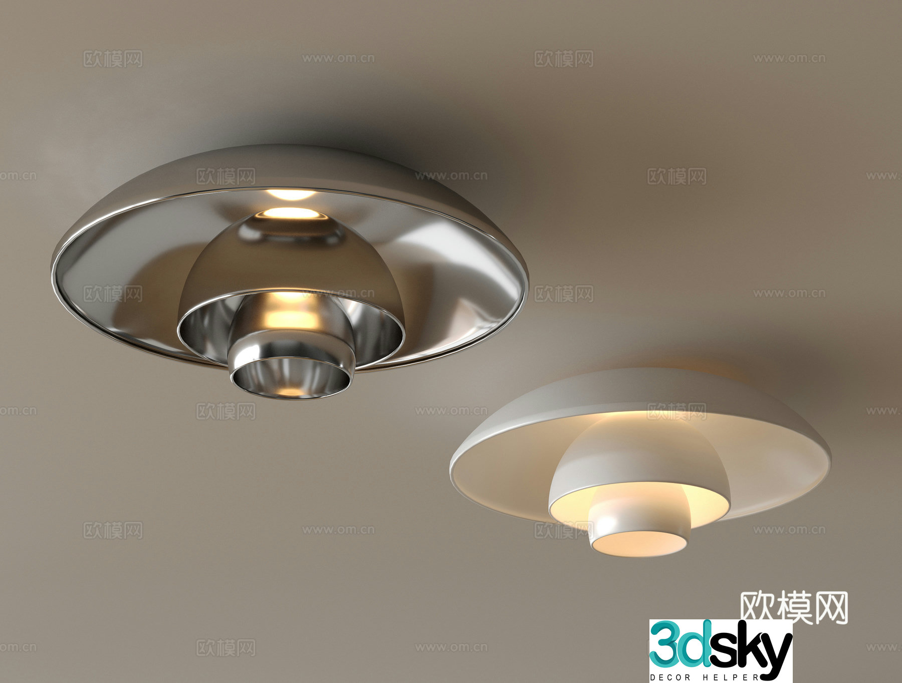 Creative ceiling lamp bedroom lamp 3d model