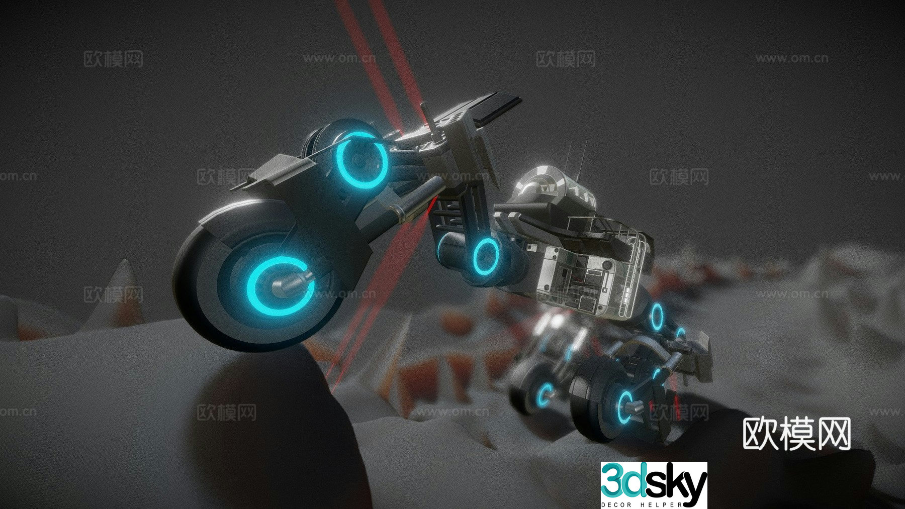 Future Car Concept Car 3D Model