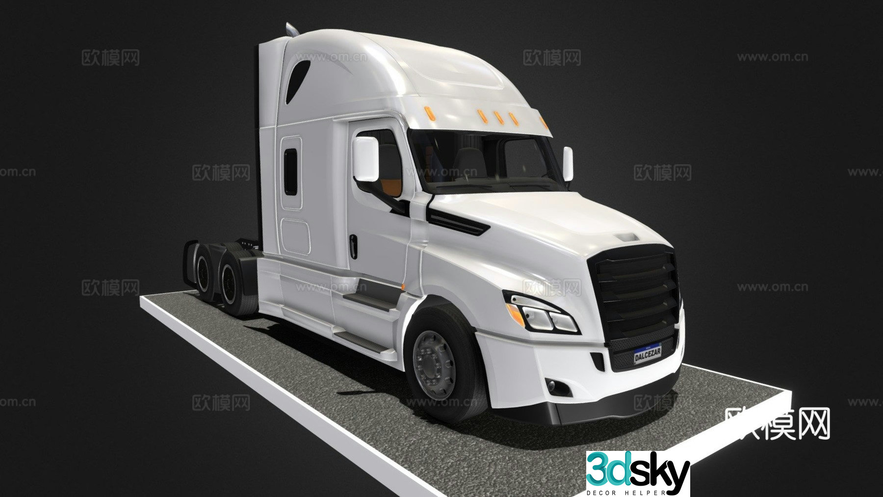 car semi truck 3d model