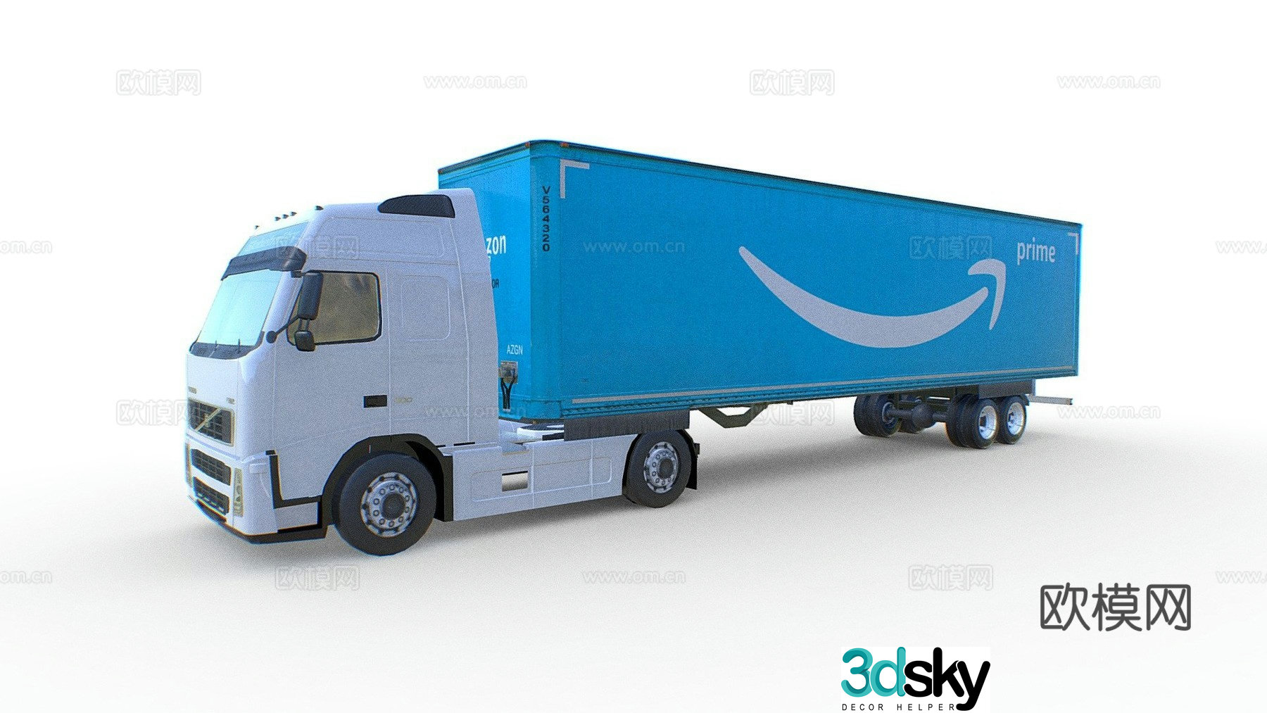 volvo cars truck 3d model