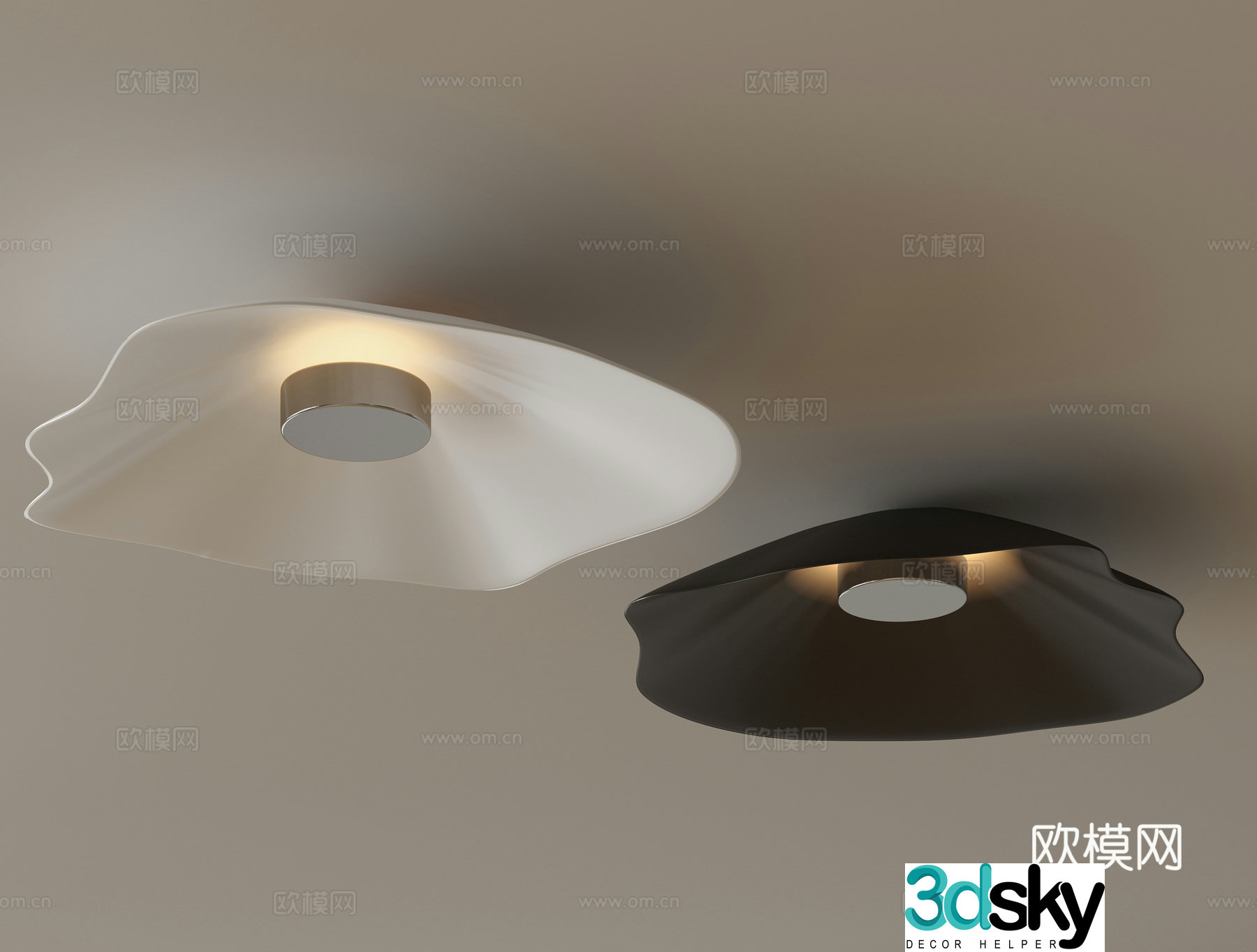 Simple ceiling lamp bedroom lamp 3d model
