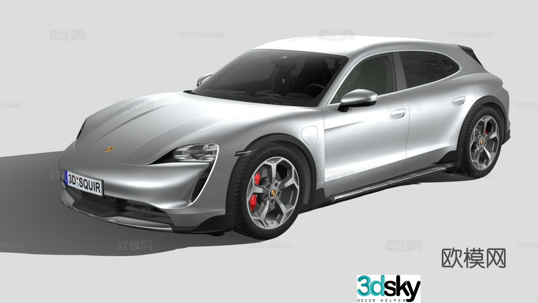 Porsche car sedan 3d model