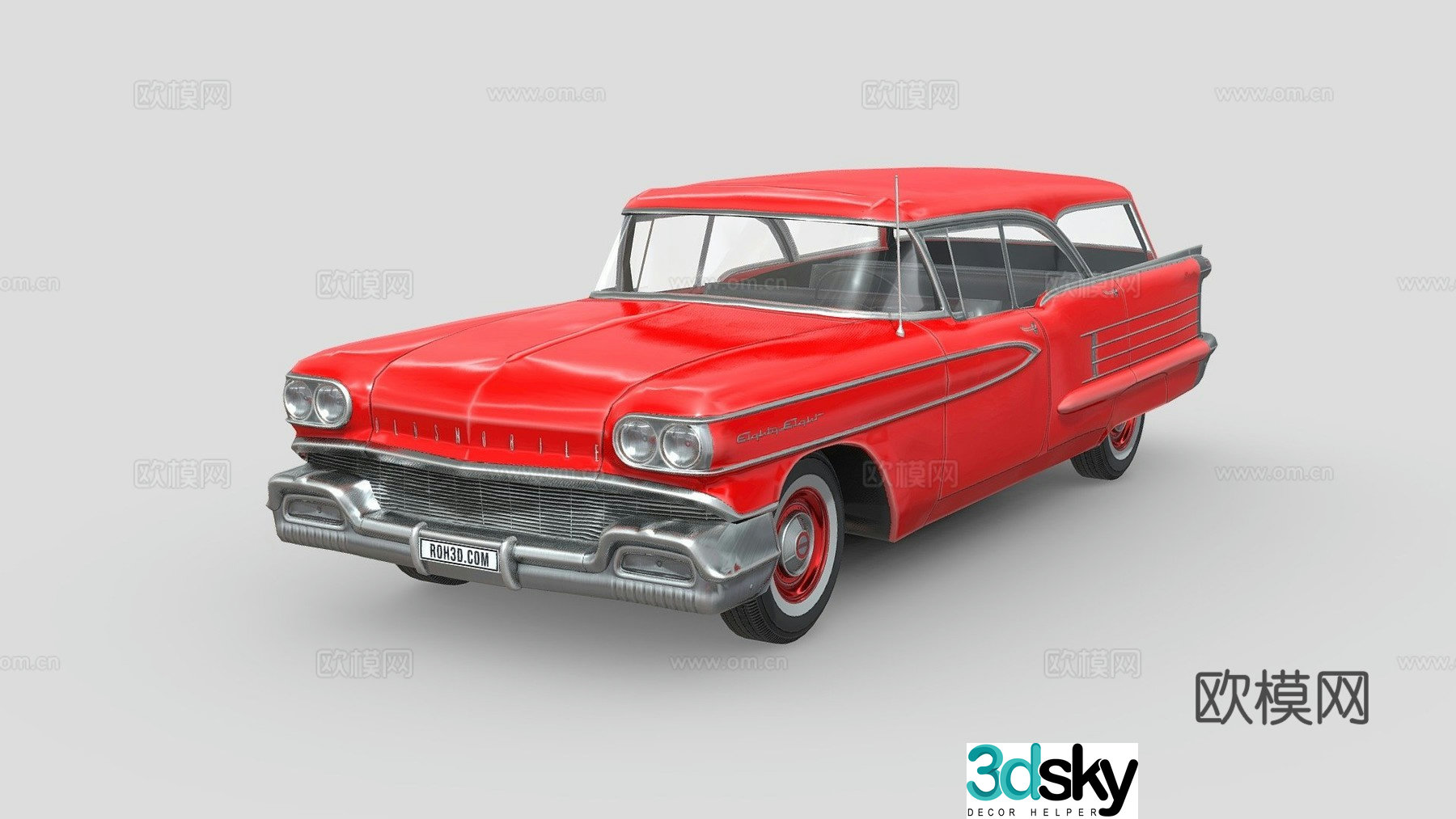 vintage car sedan 3d model