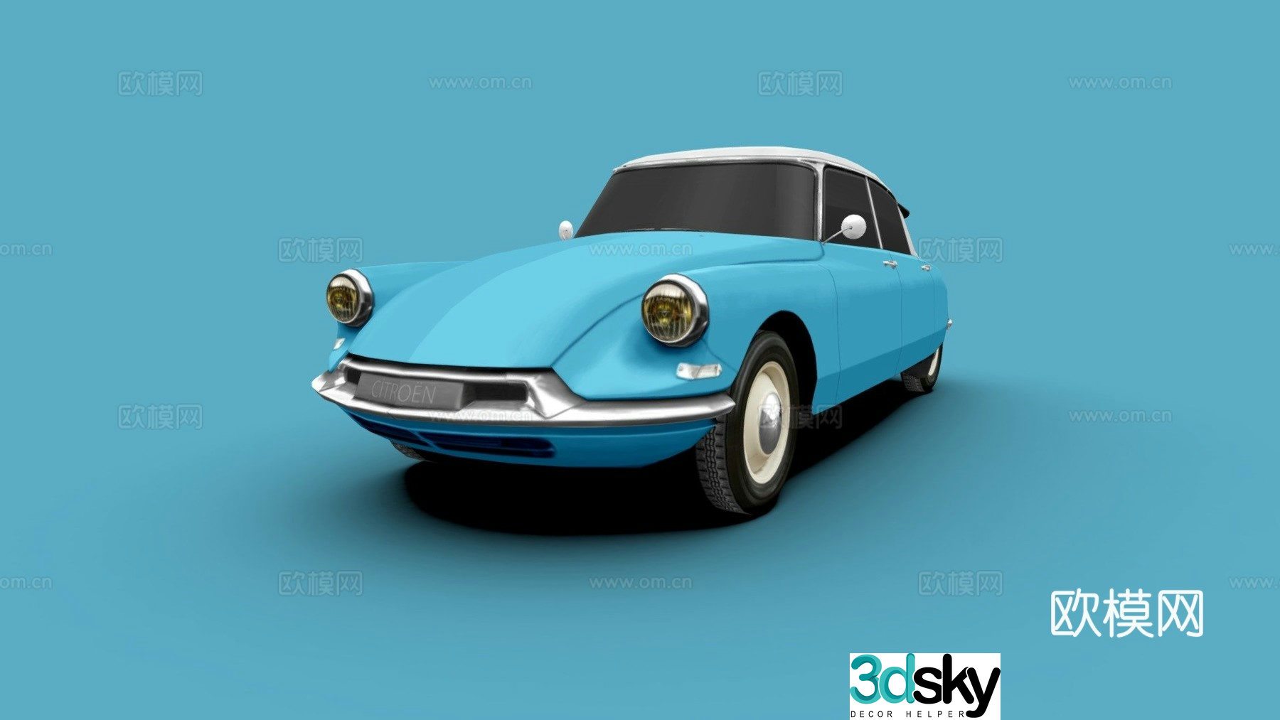 citroen car sedan 3d model