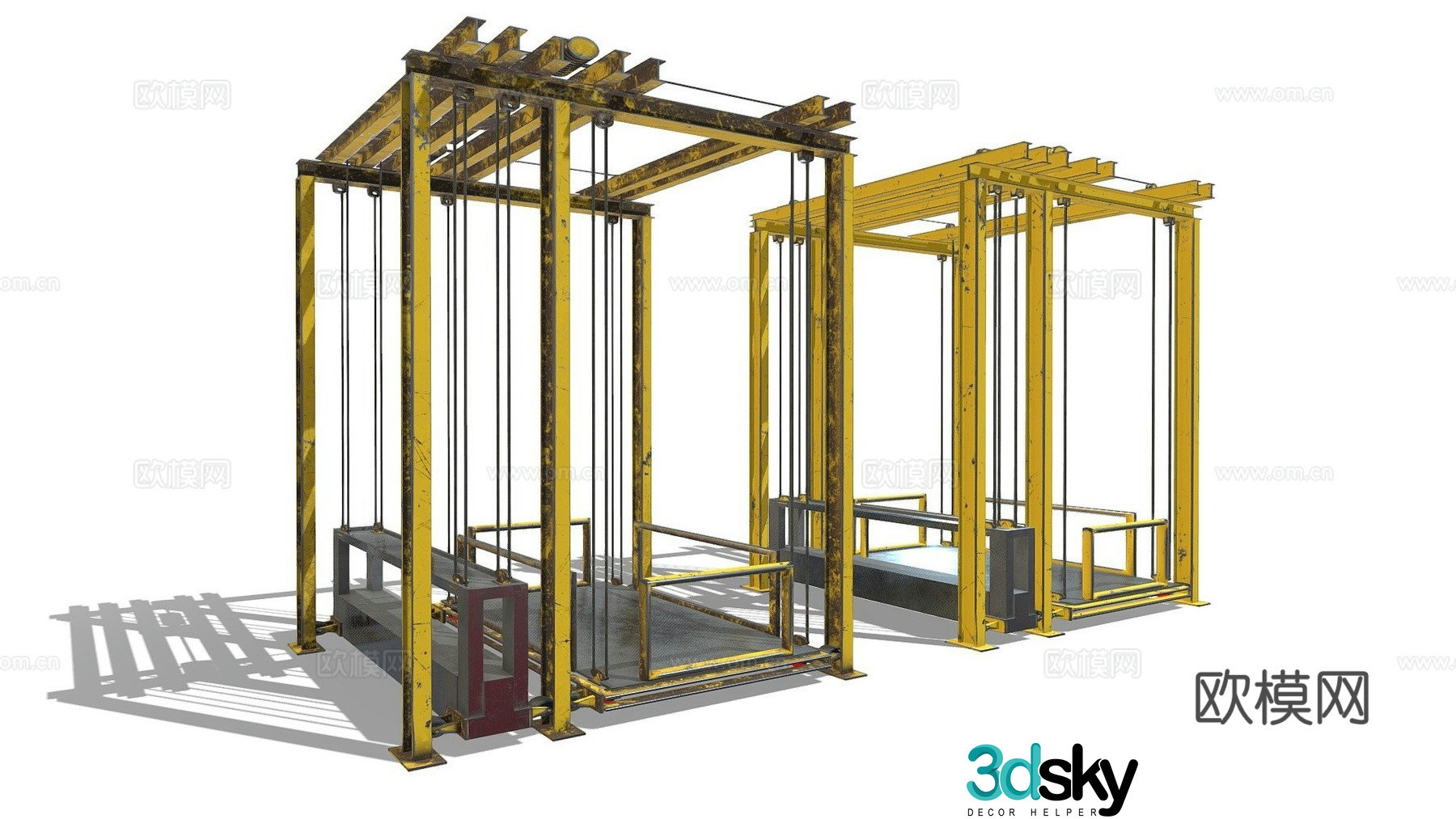 Industrial equipment lift 3d model
