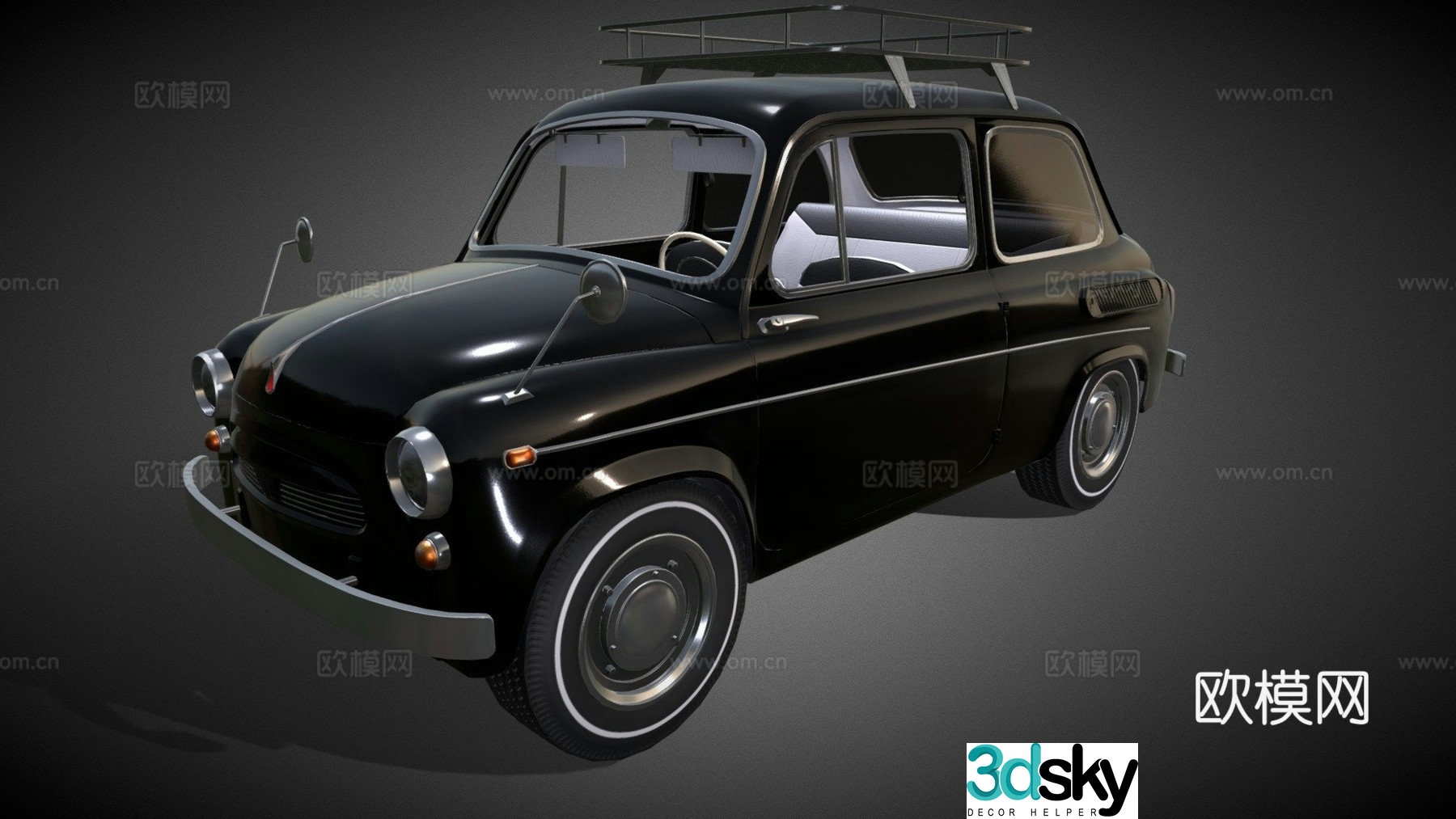 russian car sedan 3d model