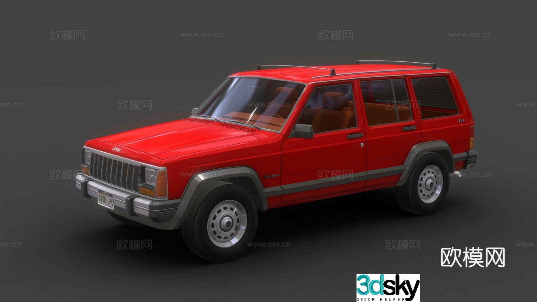 Cherokee Car Jeep 3d Model