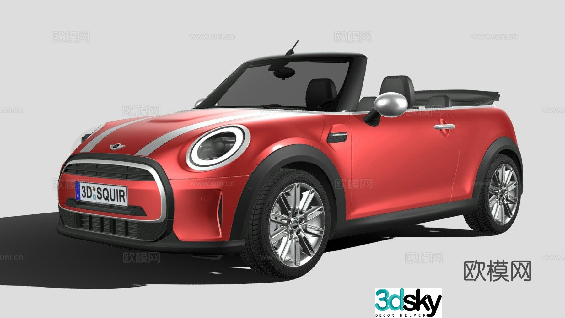 car sedan sports car convertible 3d model