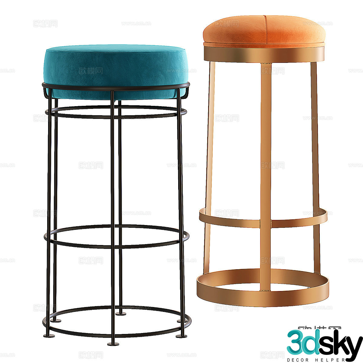 bar stool bar stool 3d model
