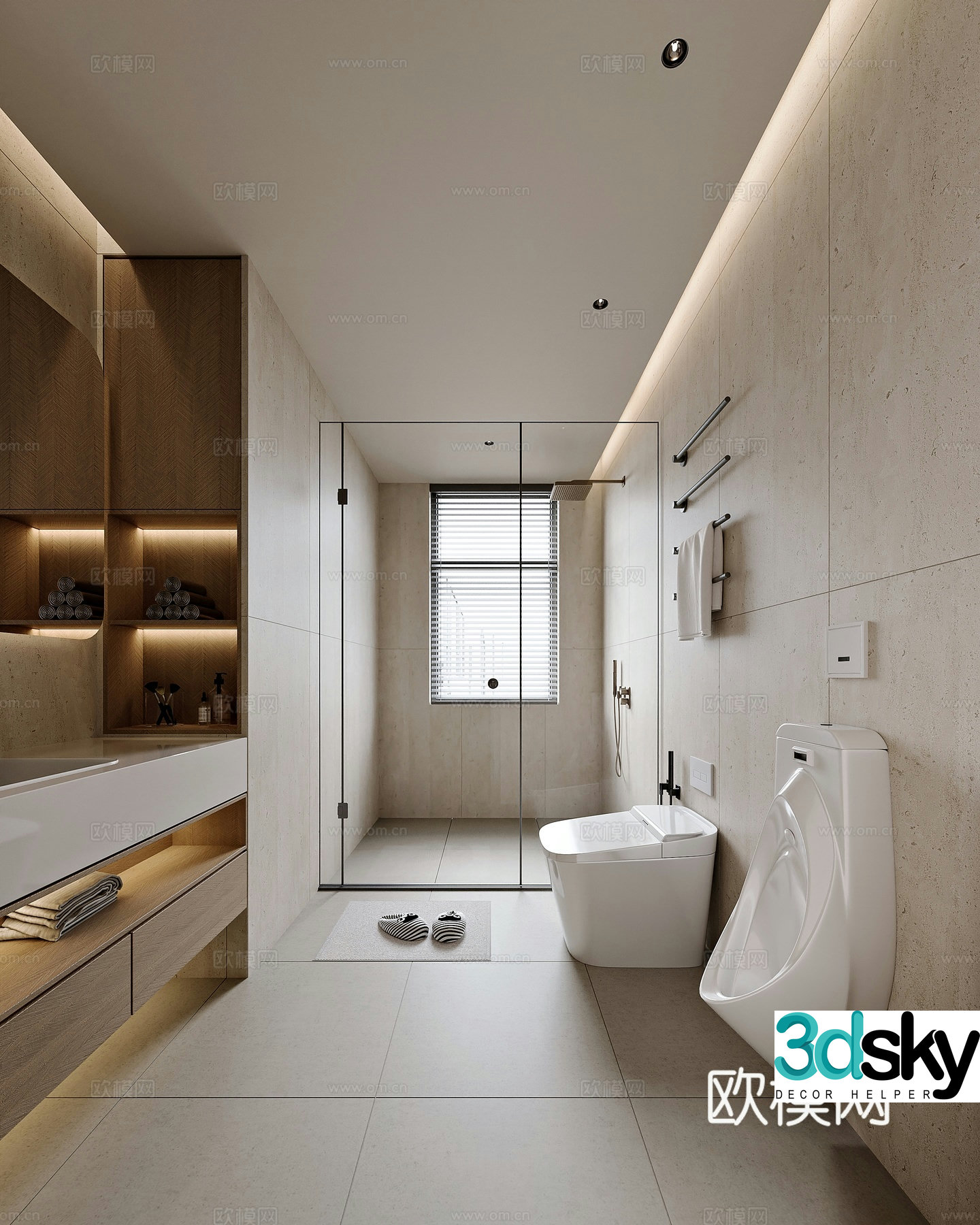 Modern bathroom bathroom 3d model