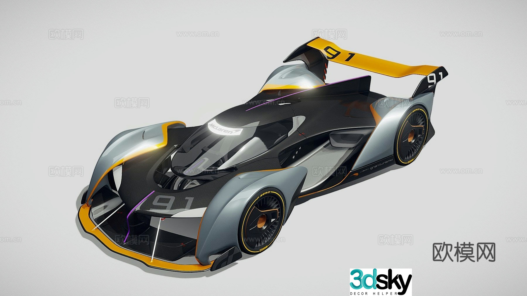mclaren car race car 3d model