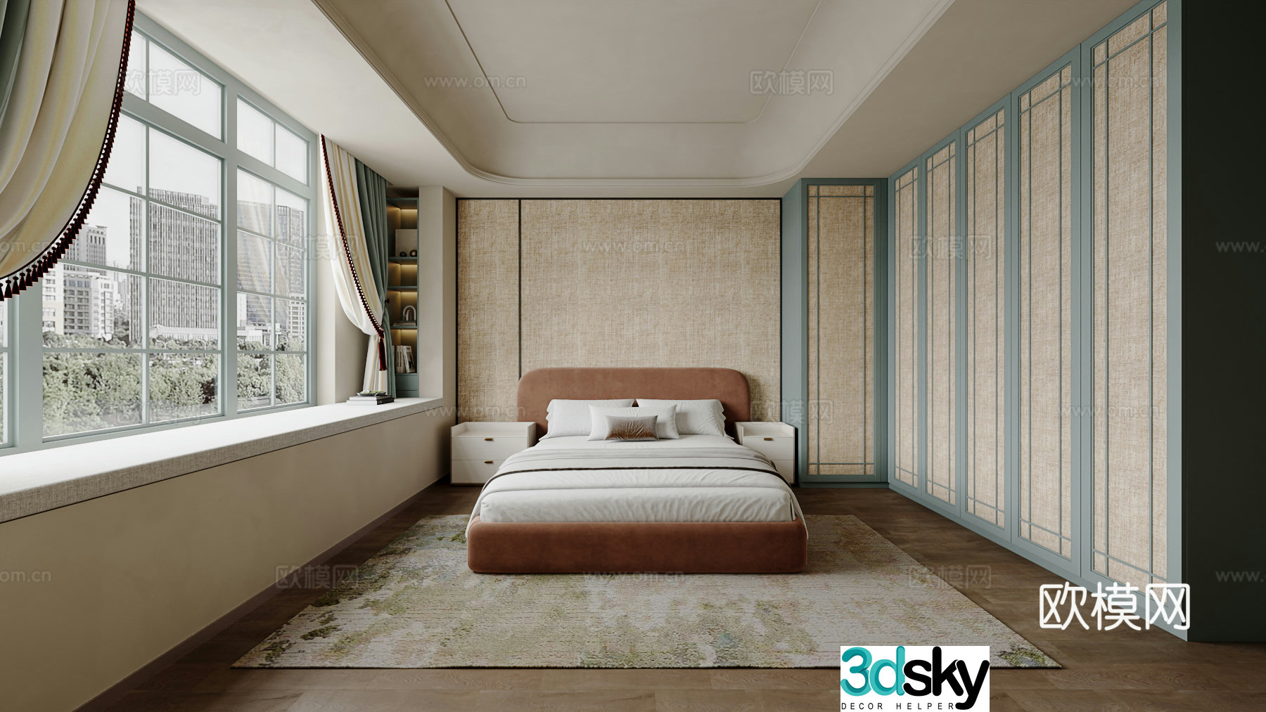 Medieval style bedroom master bedroom 3d model