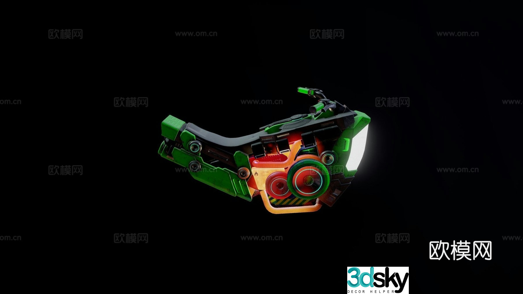 Hover motorcycle 3d model