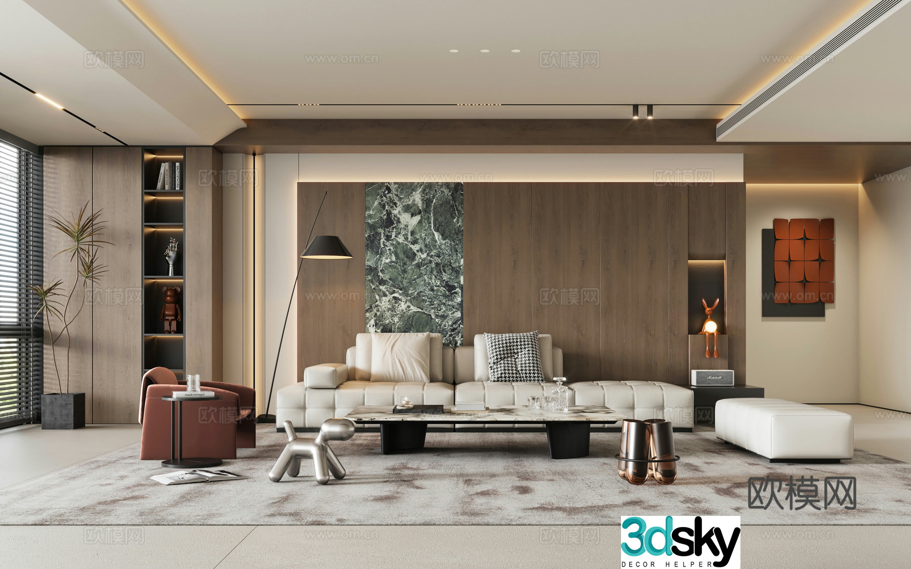 Italian living room 3d model