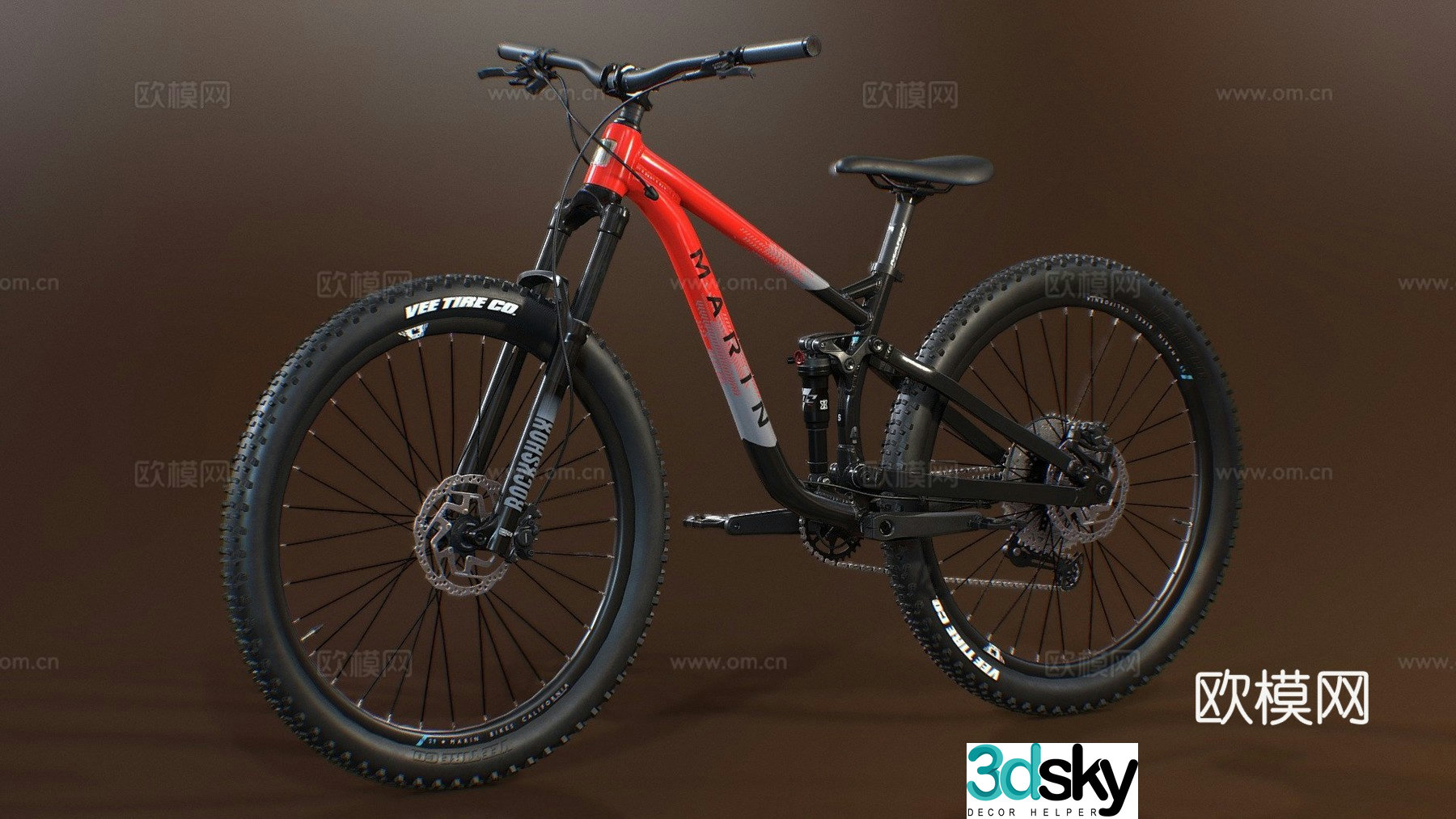 mountain bike bicycle 3d model