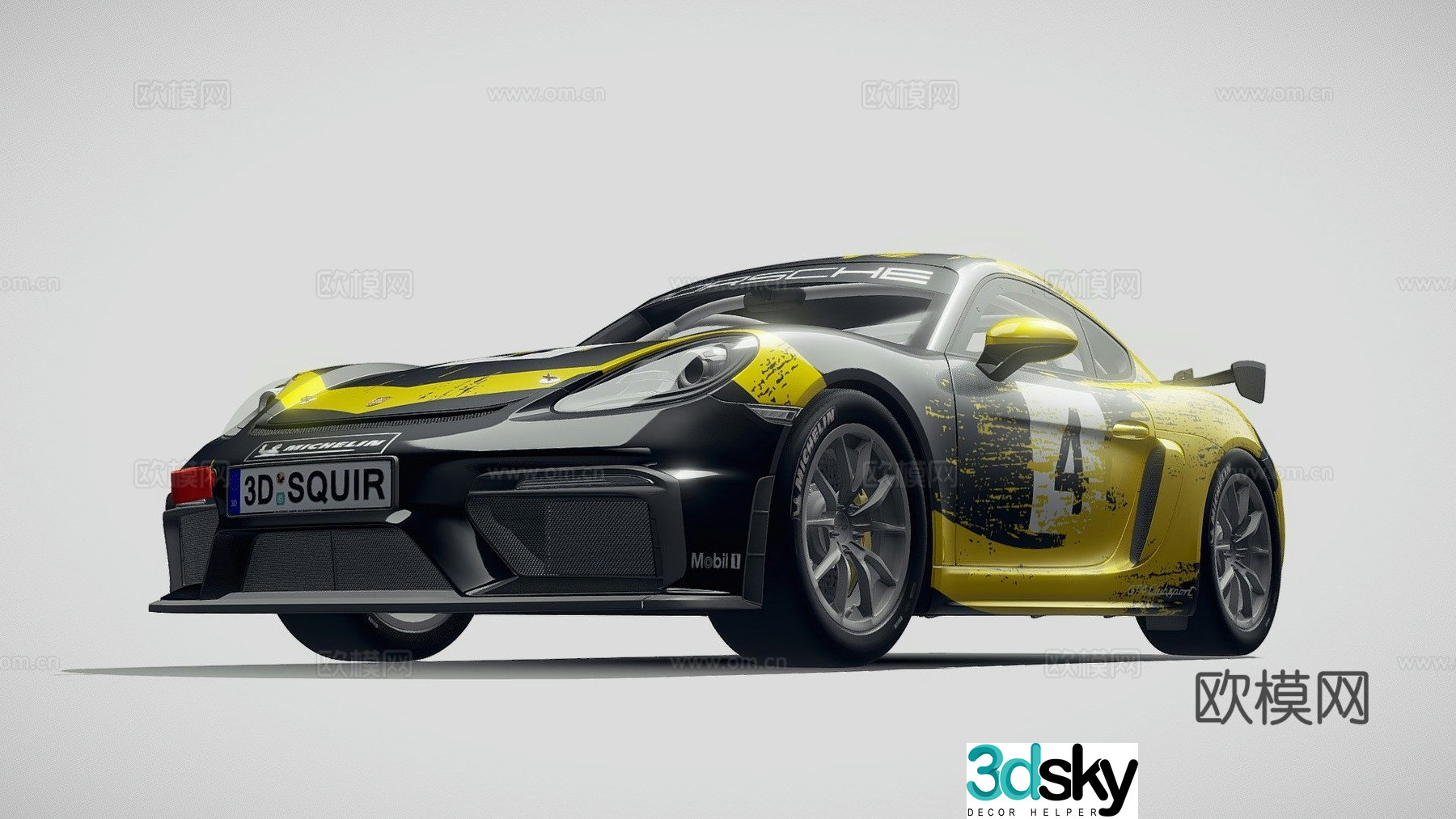 porsche car sedan sports car 3d model