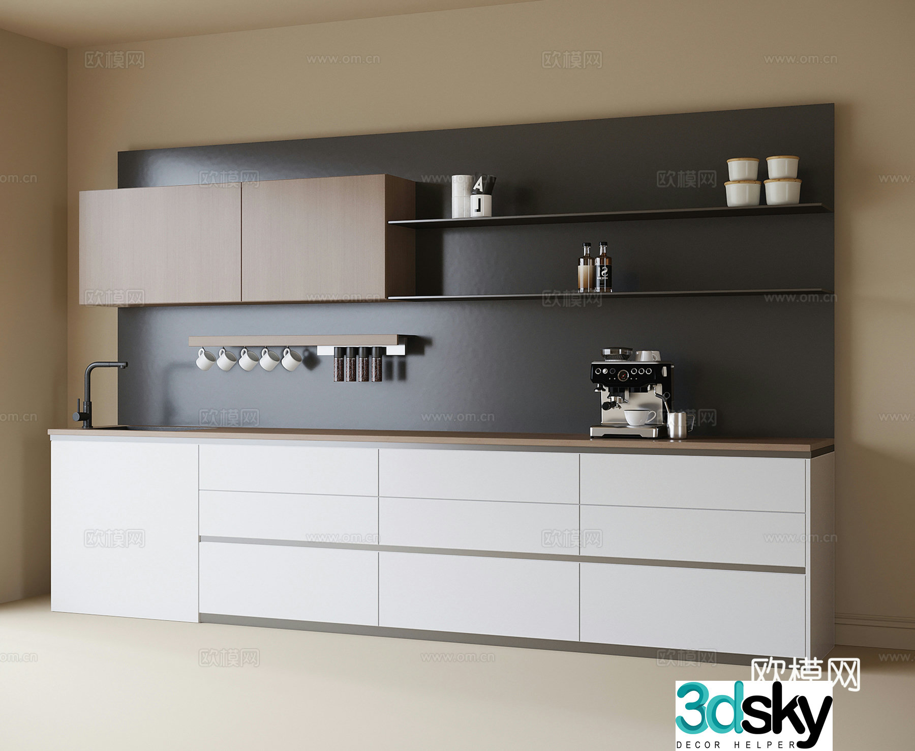 Modern meal cabinet 3D model