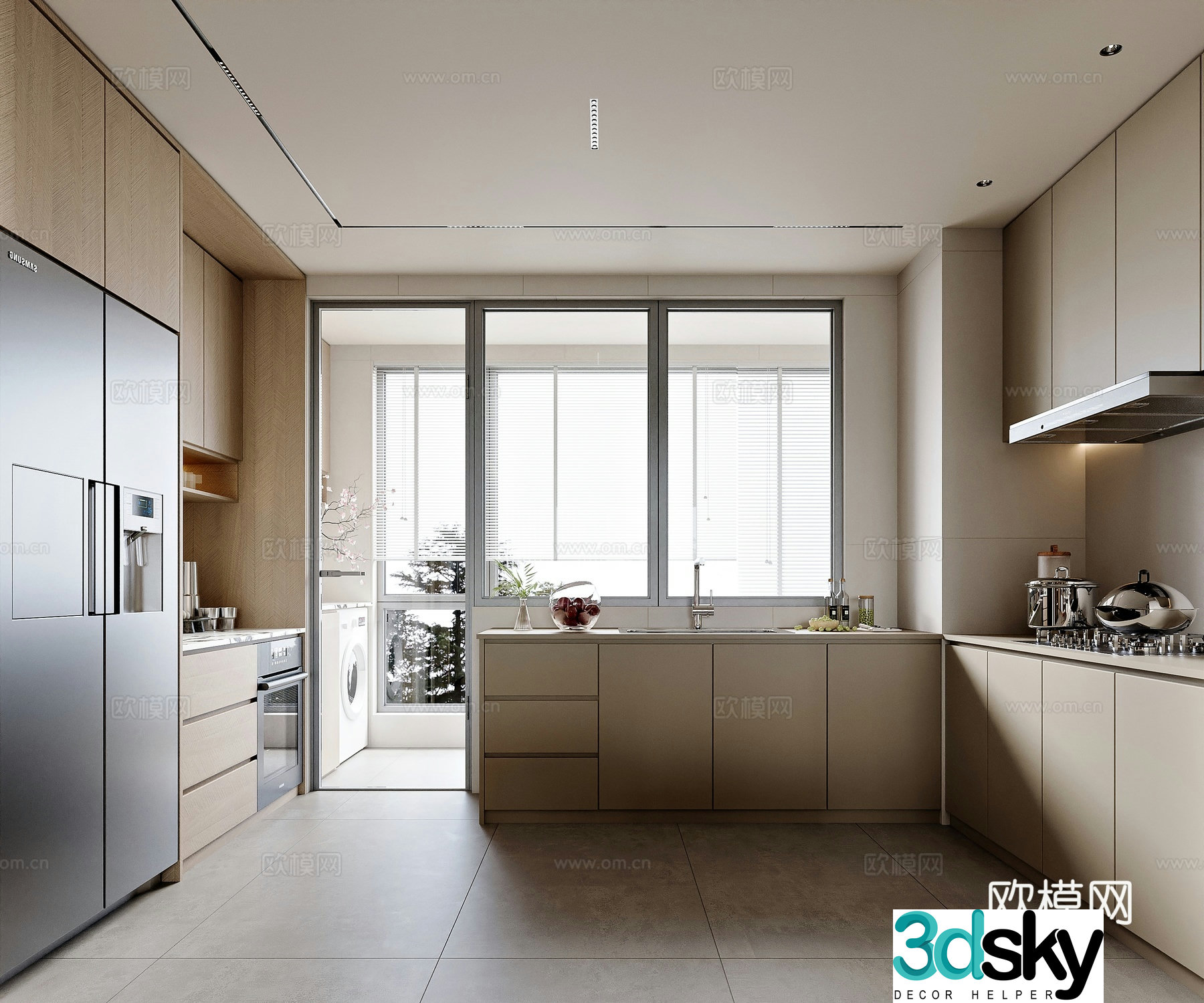Modern kitchen 3d model