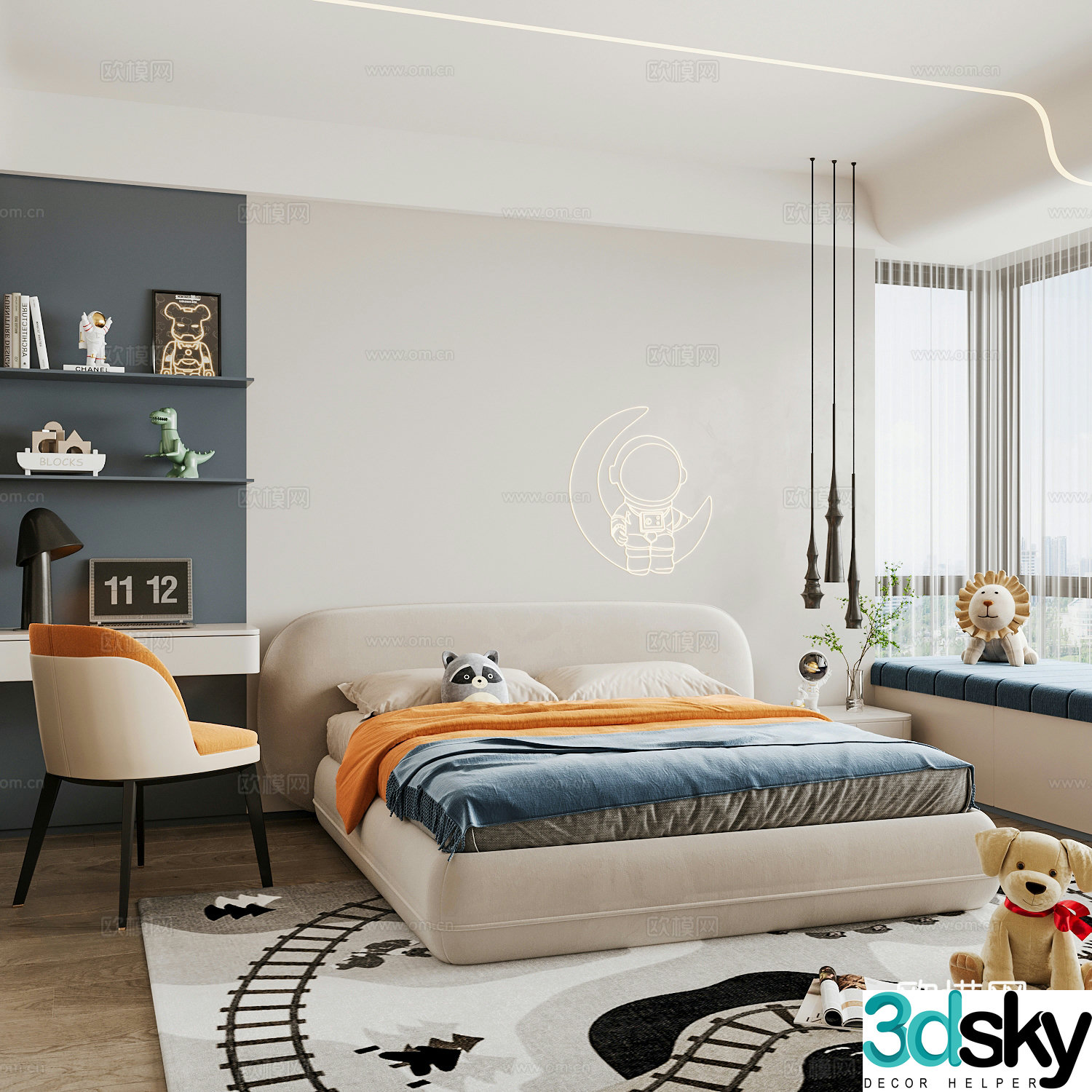 Modern children’s room children’s room 3d model