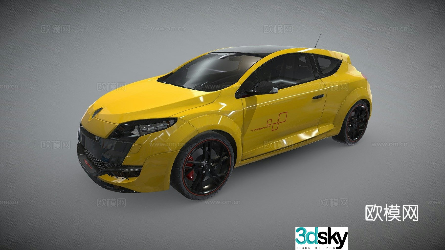 Renault car sedan 3d model