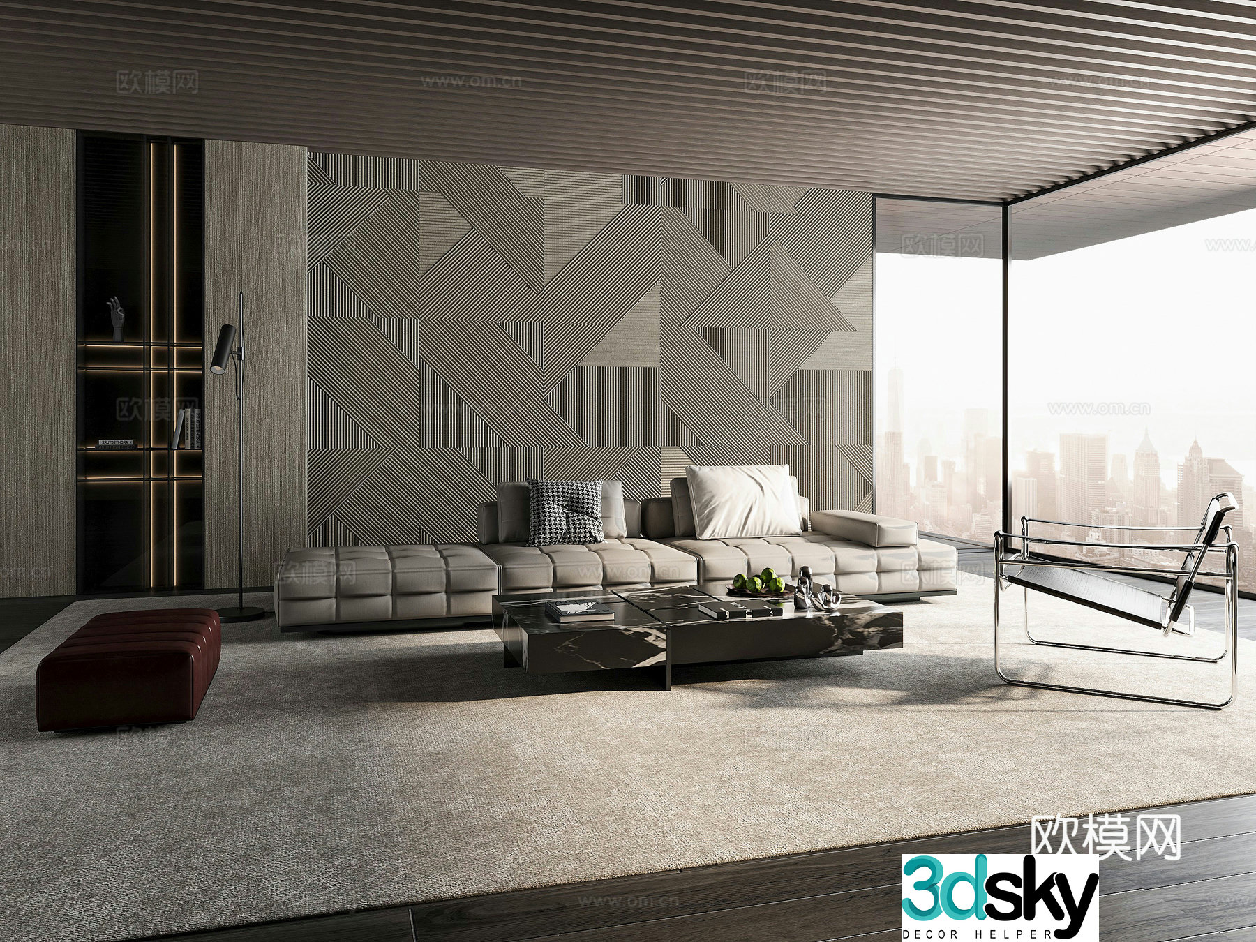 Modern living room 3d model