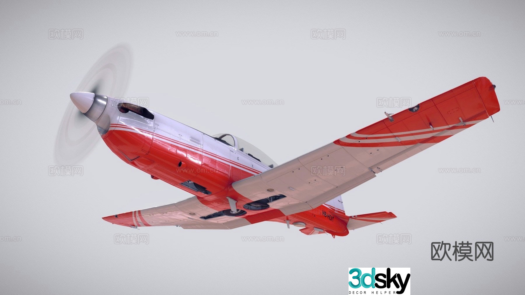 small aircraft passenger plane 3d model