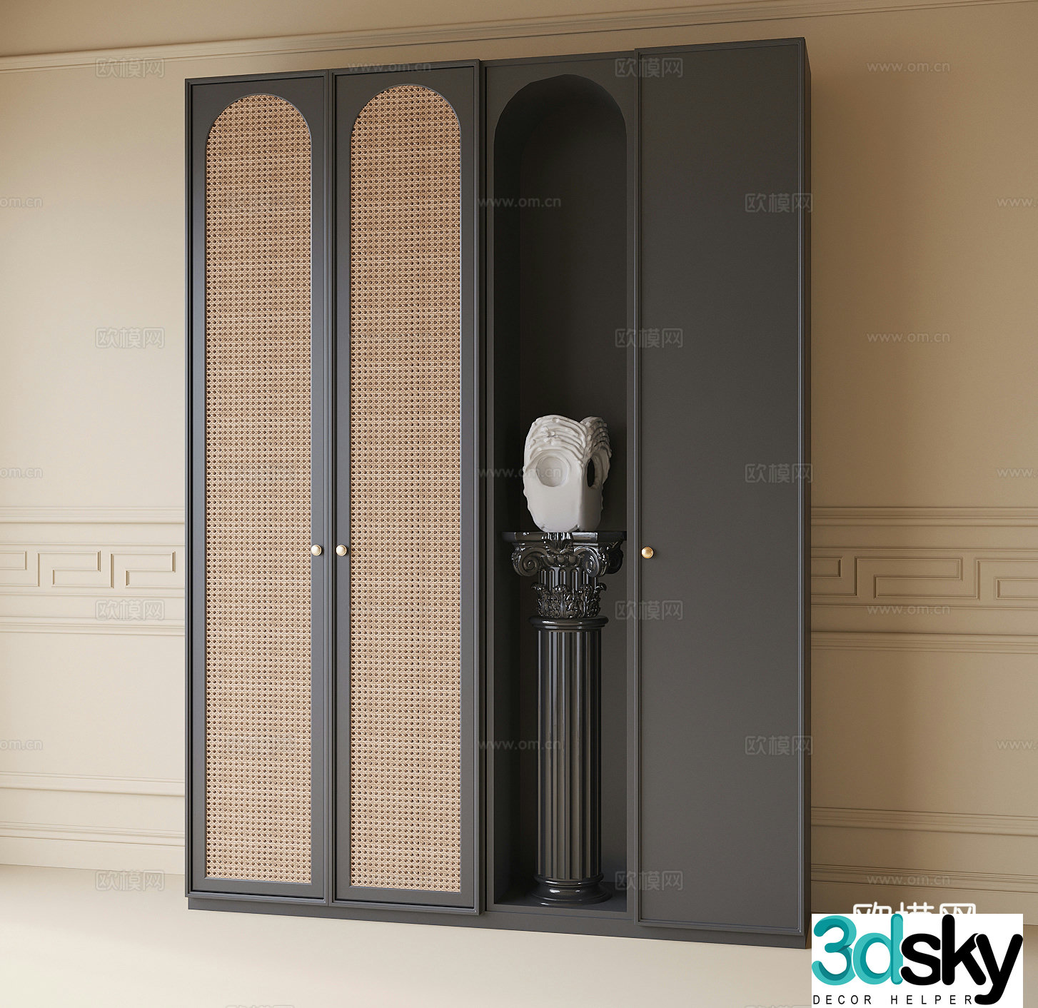 French wardrobe 3d model