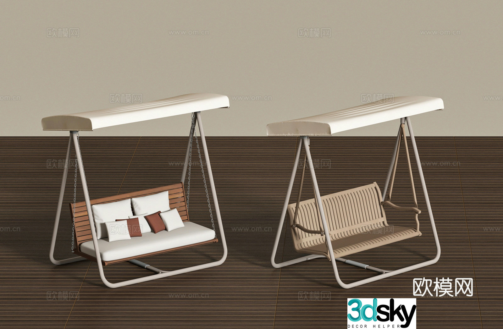 Modern hanging chair swing chair cradle chair 3d model