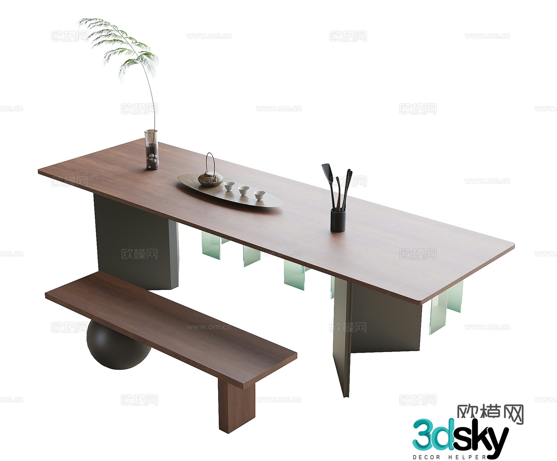 Modern tea table tea table 3d model