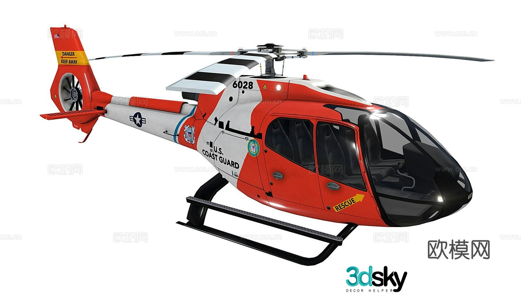 airplane helicopter 3d model