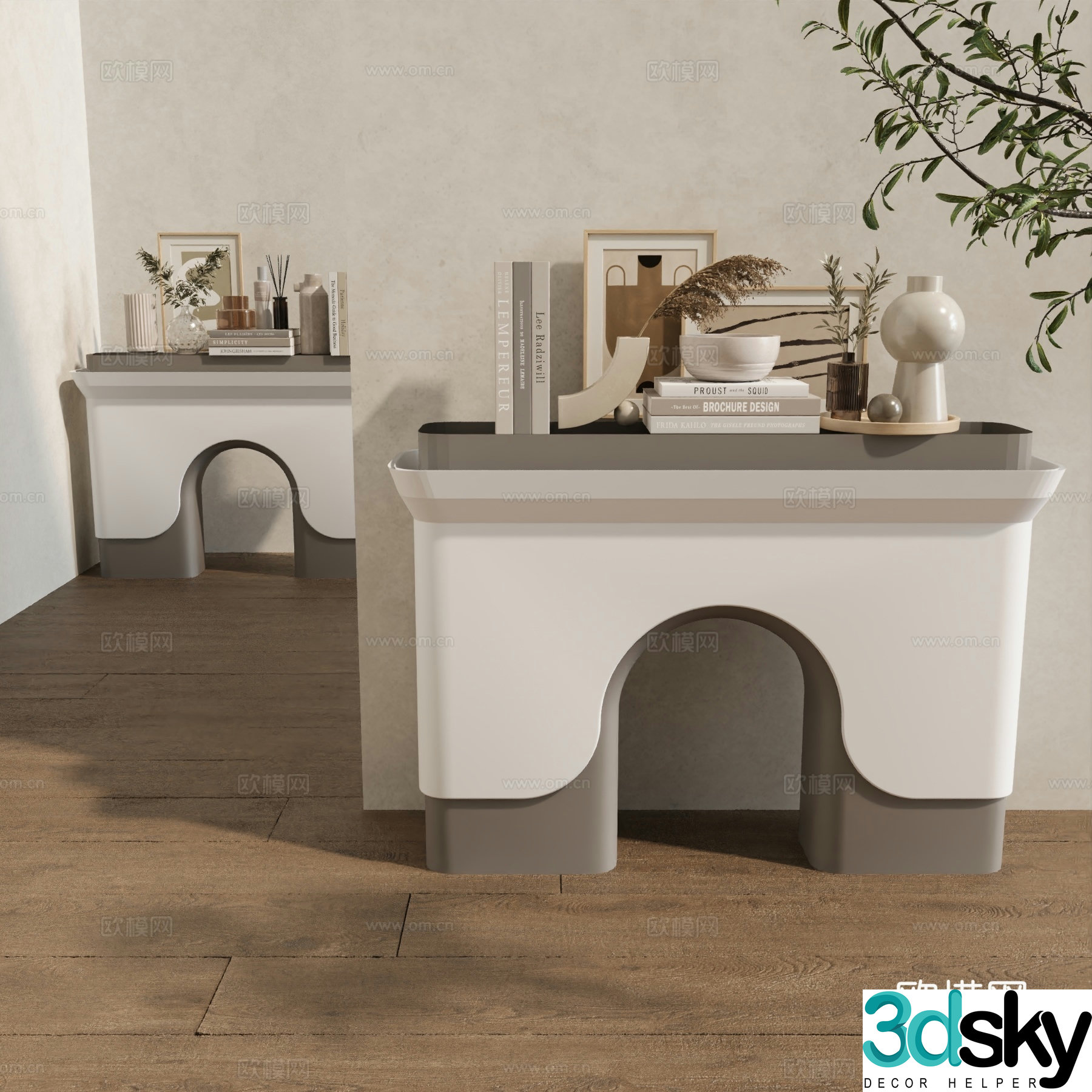 Modern entrance cabinet 3D model