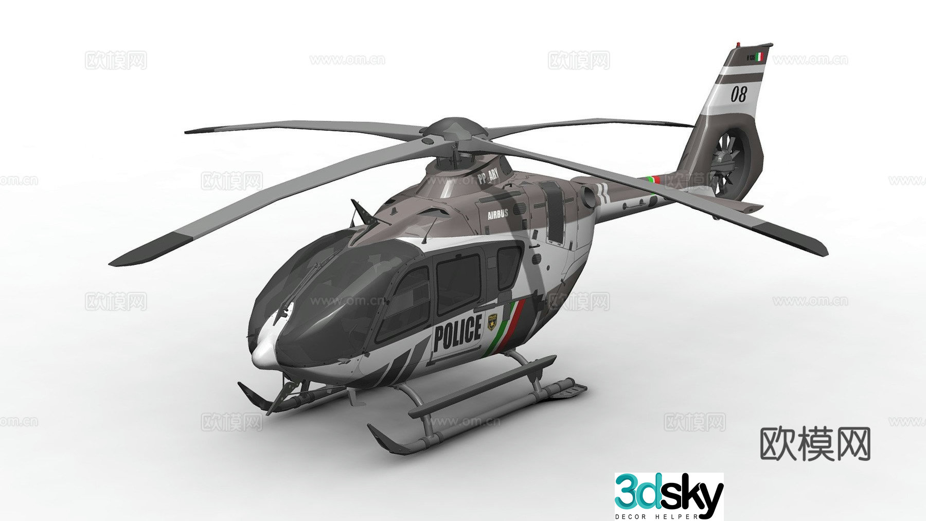 airplane helicopter 3d model