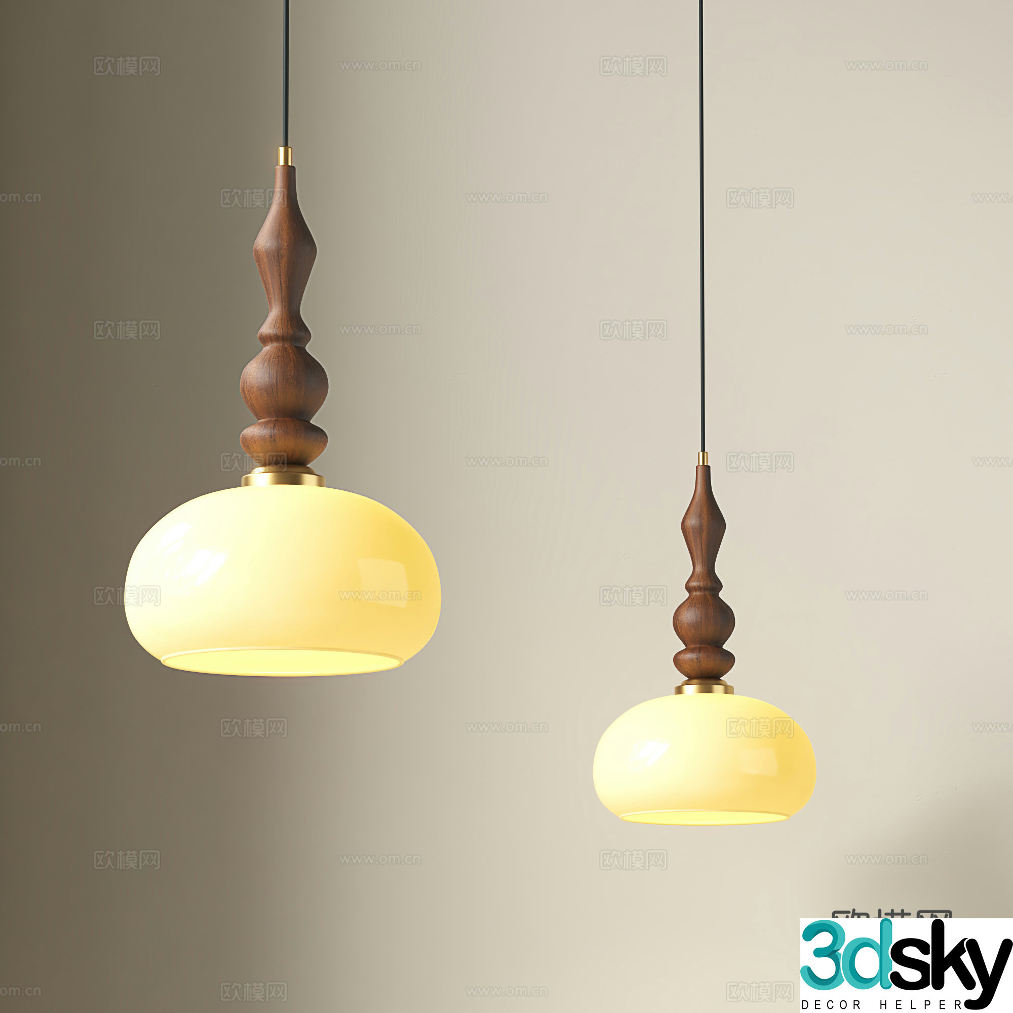 Medieval style chandelier bedside small chandelier 3d model