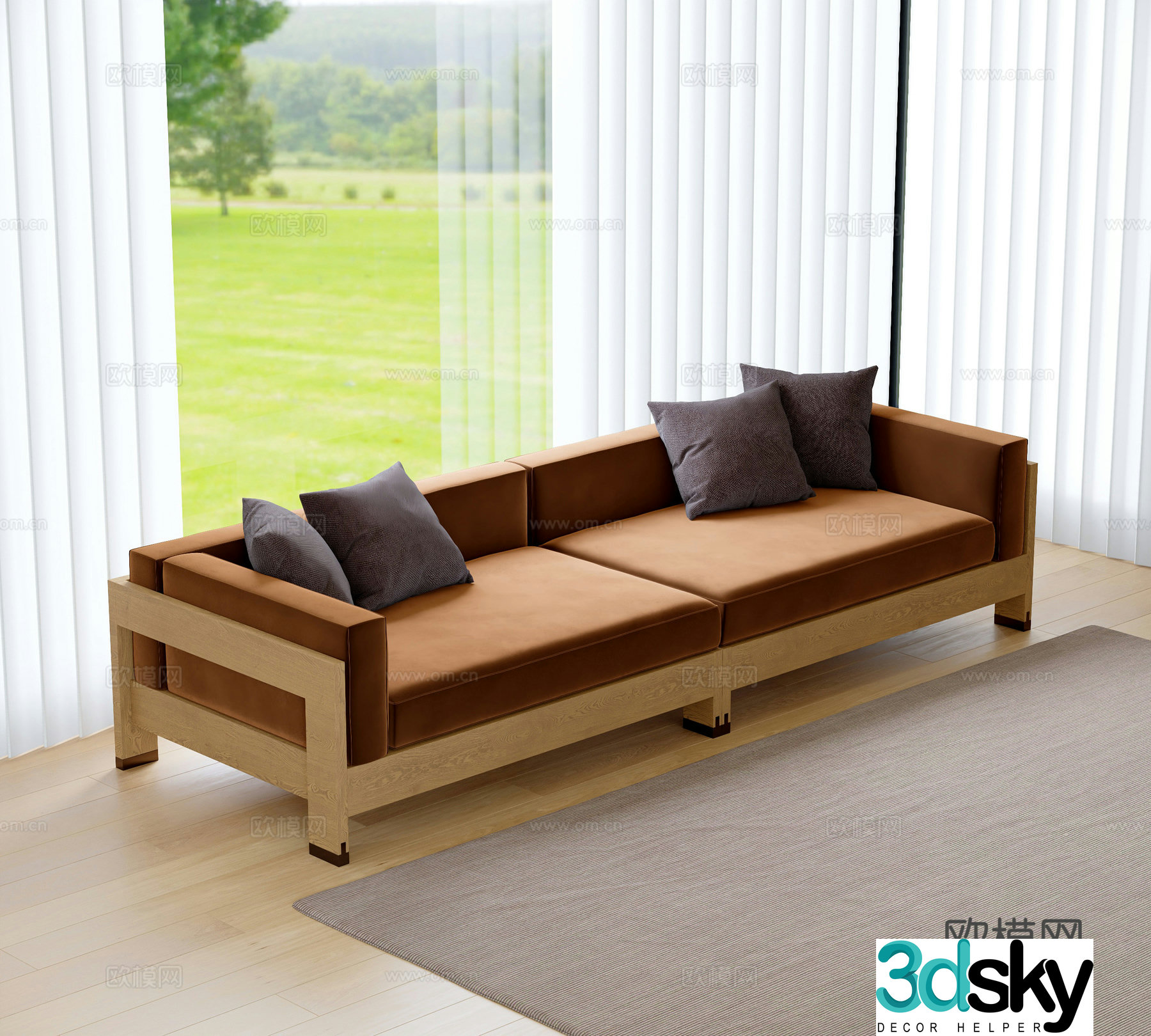 Modern love sofa 3d model