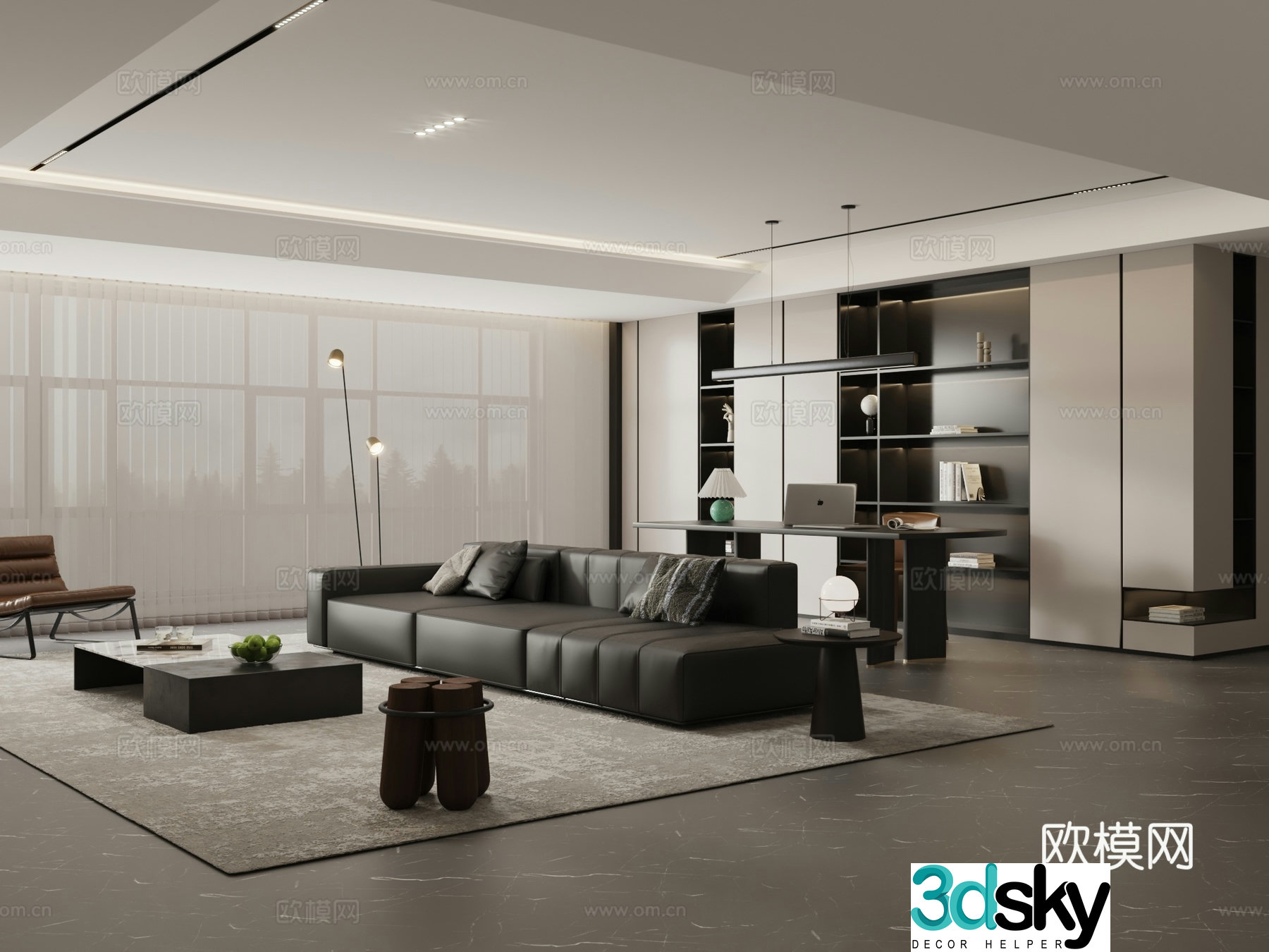 Modern living room 3d model