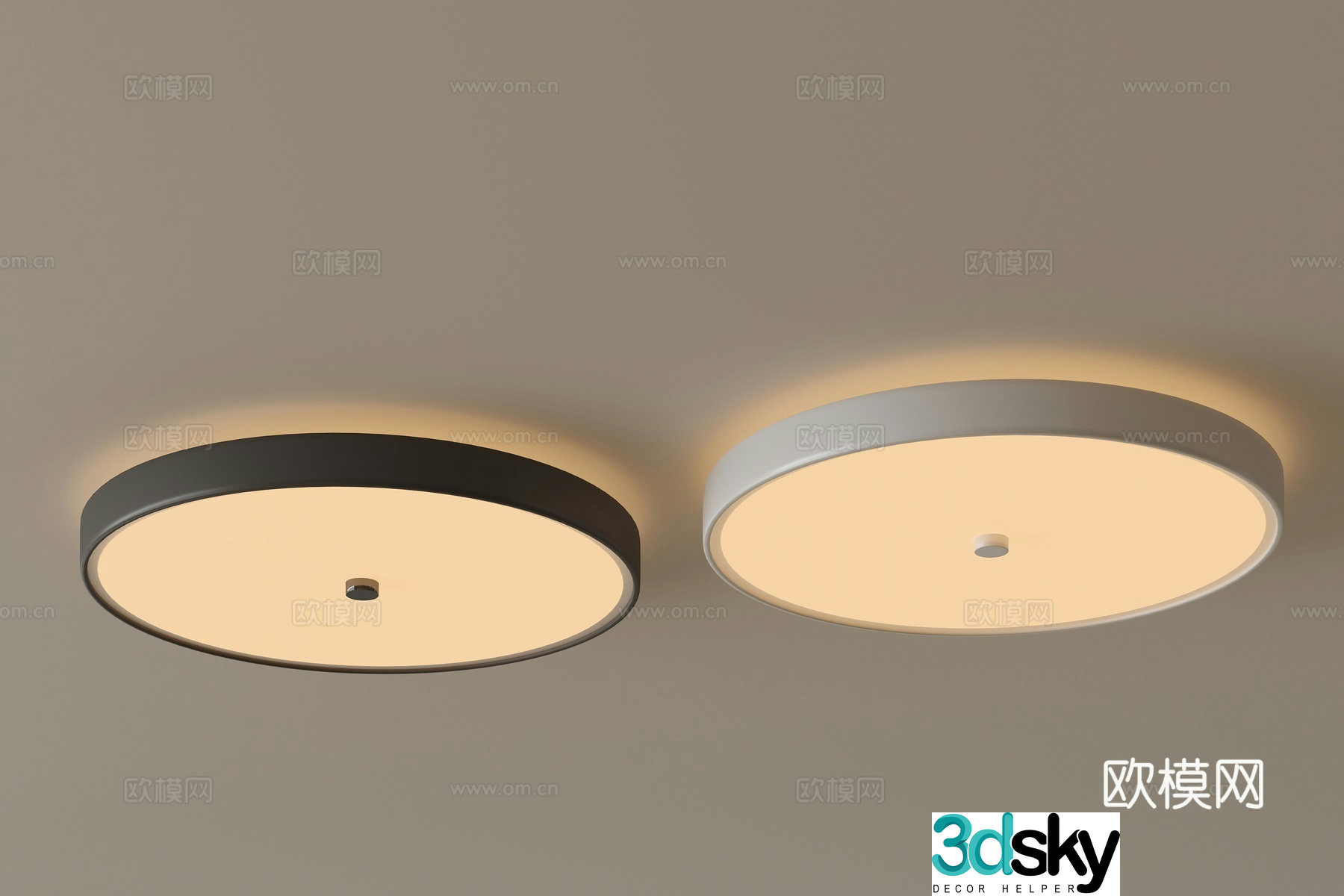 Geometric ceiling lamp bedroom lamp 3d model