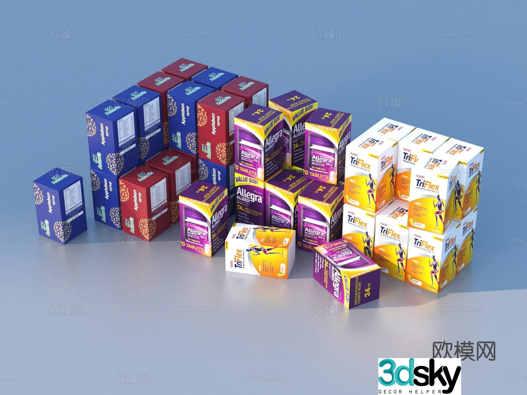 medicine pill box drugs medicine potion medical supplies 3d model