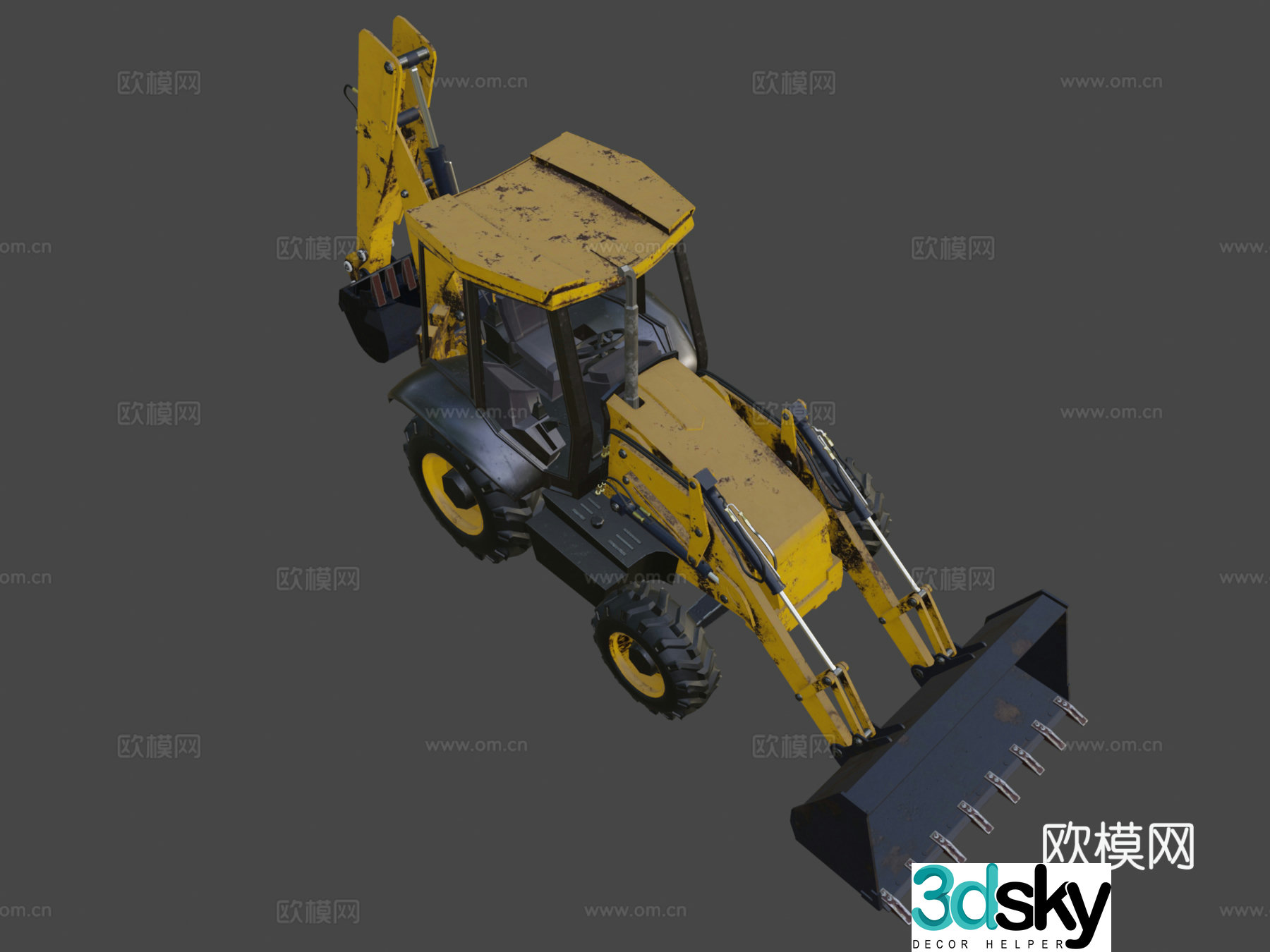 loader excavator 3d model