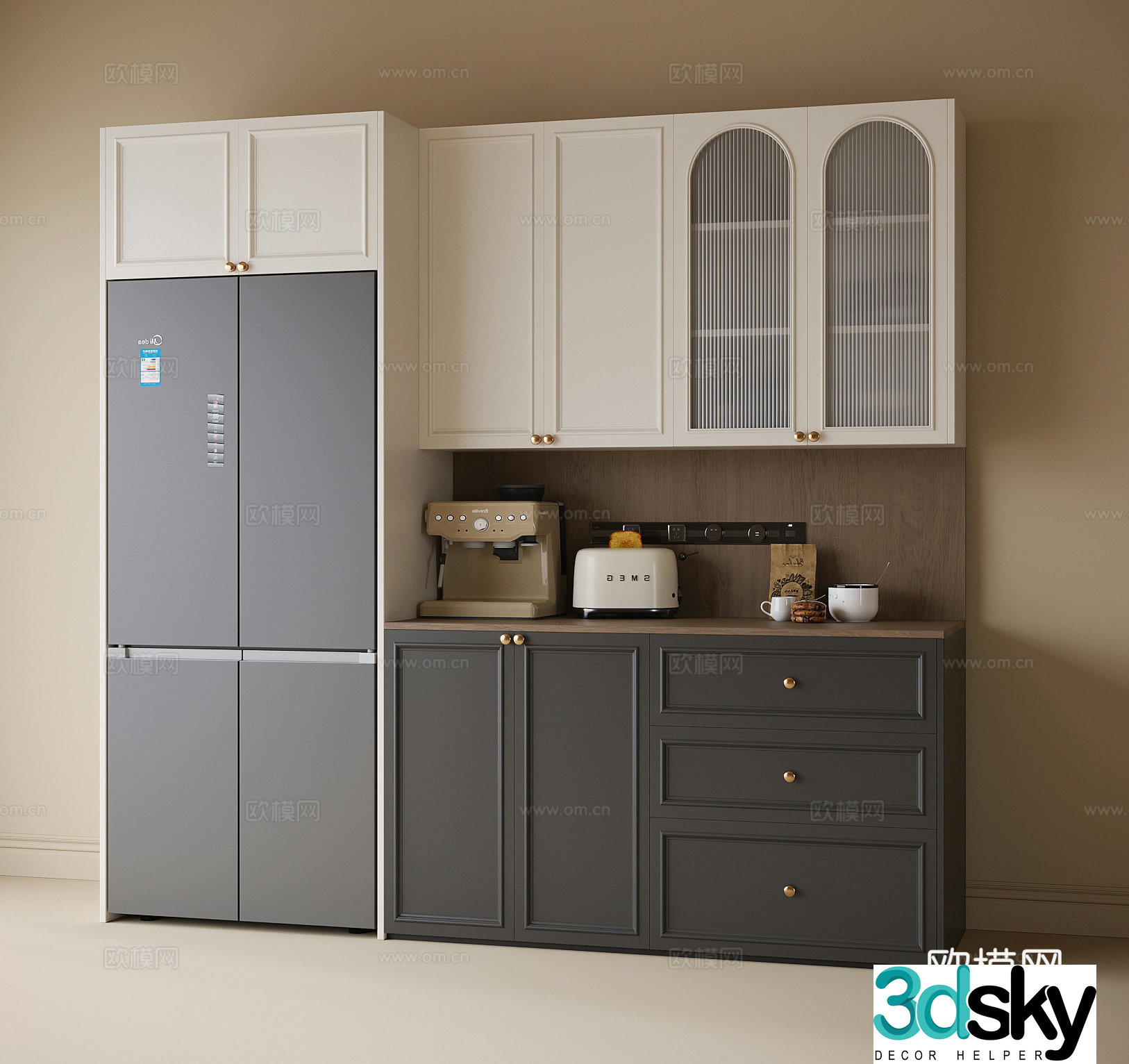 French dining cabinet 3D model
