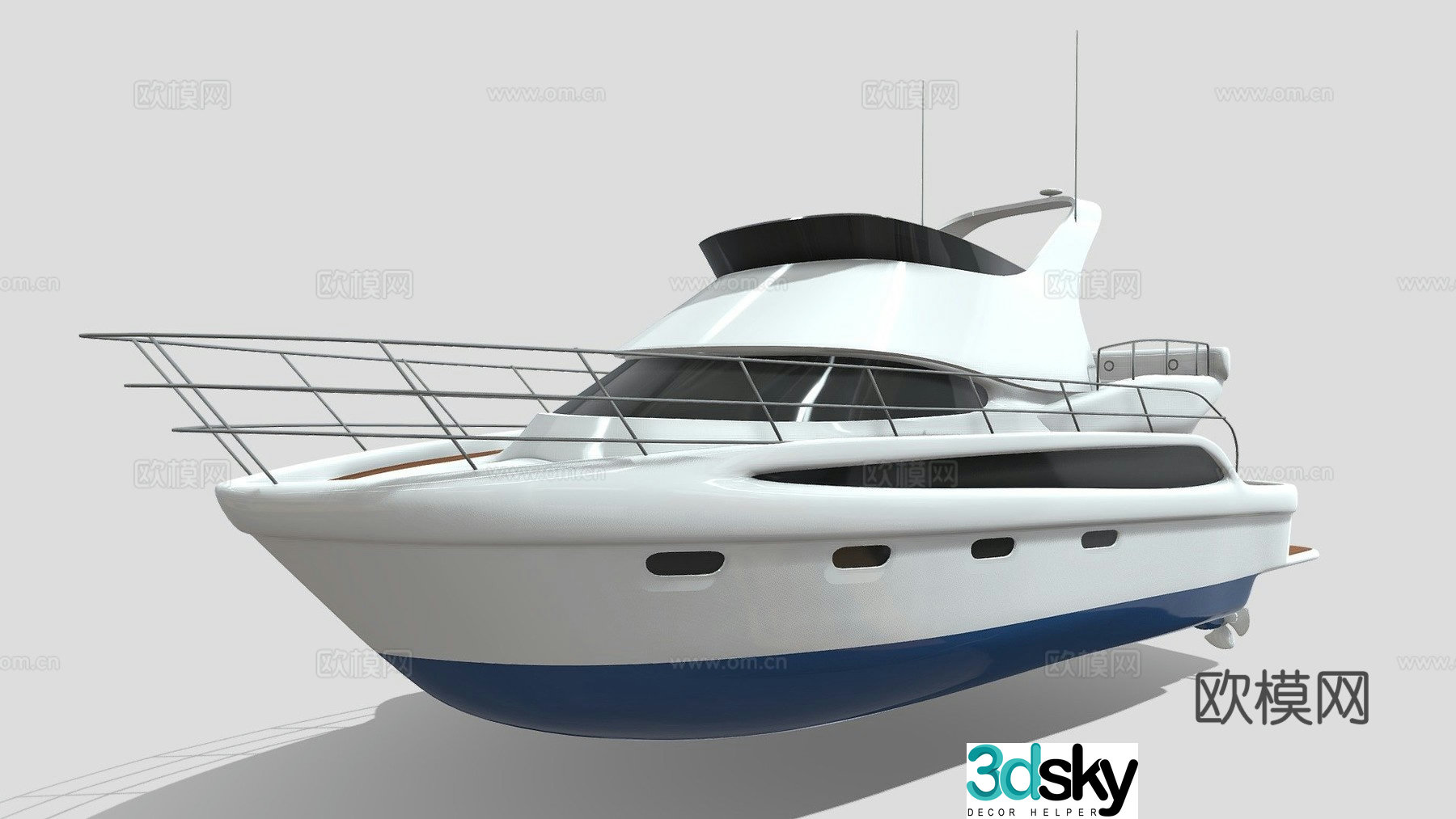 yacht 3d model