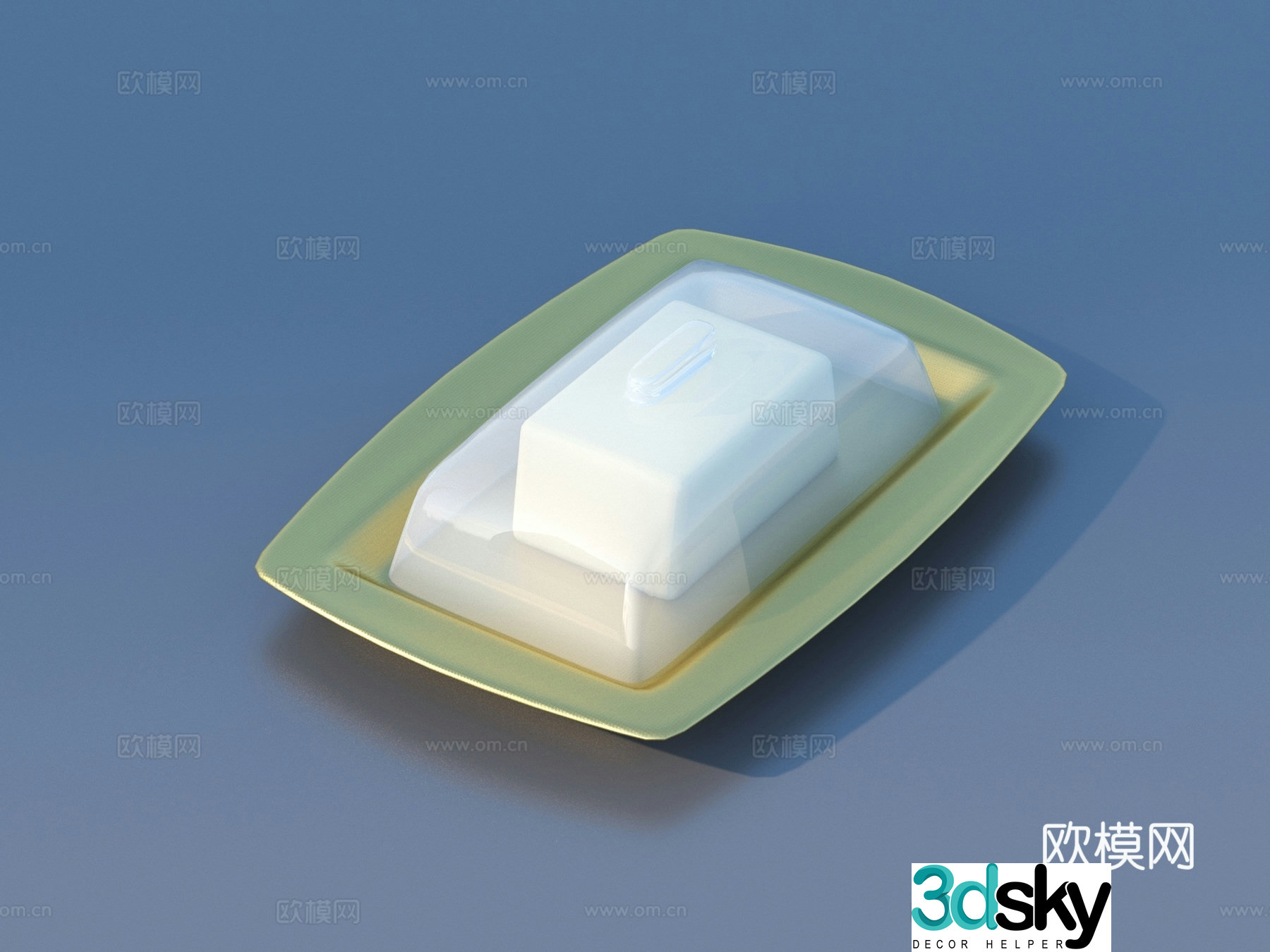 Tray tableware 3d model