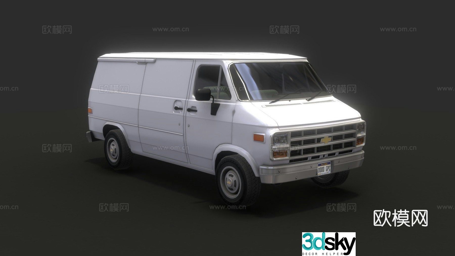 Chevrolet car van 3d model