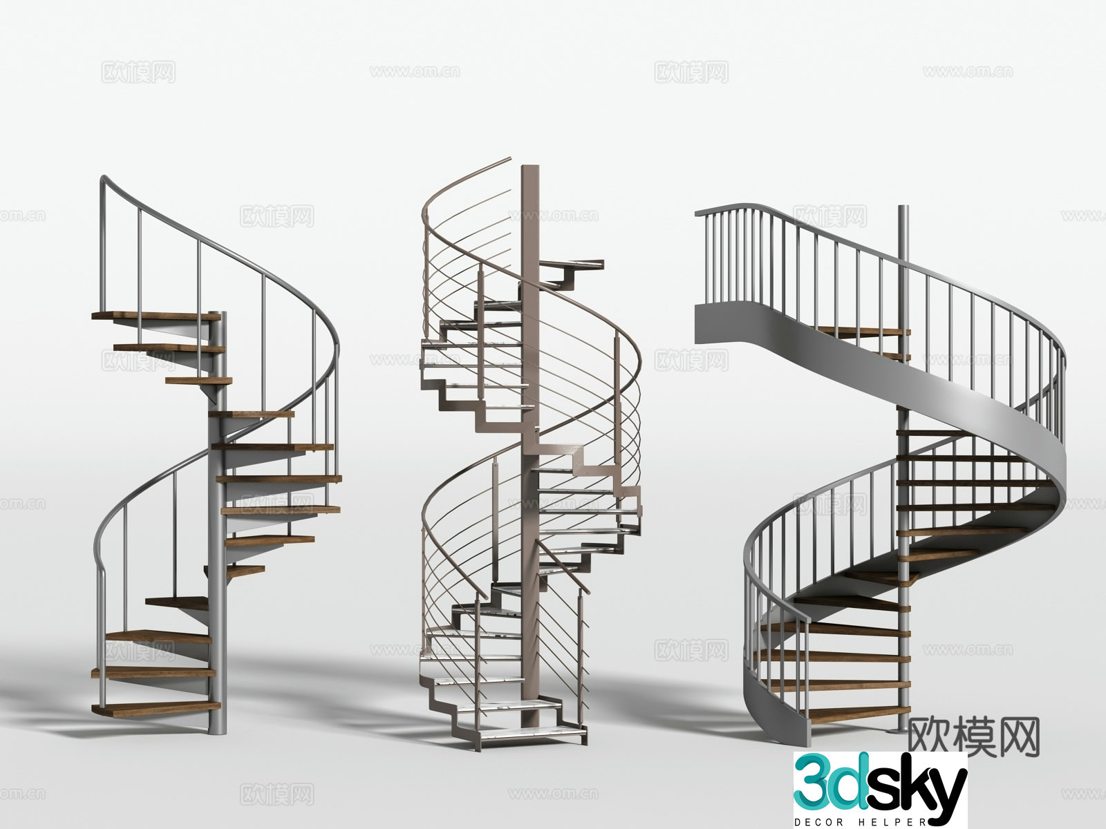 spiral staircase suspended staircase 3d model