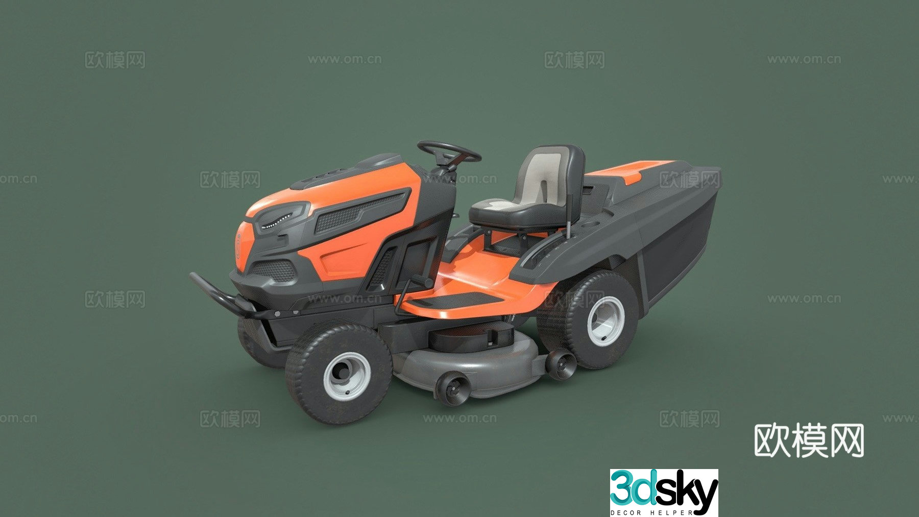 lawn tractor 3d model